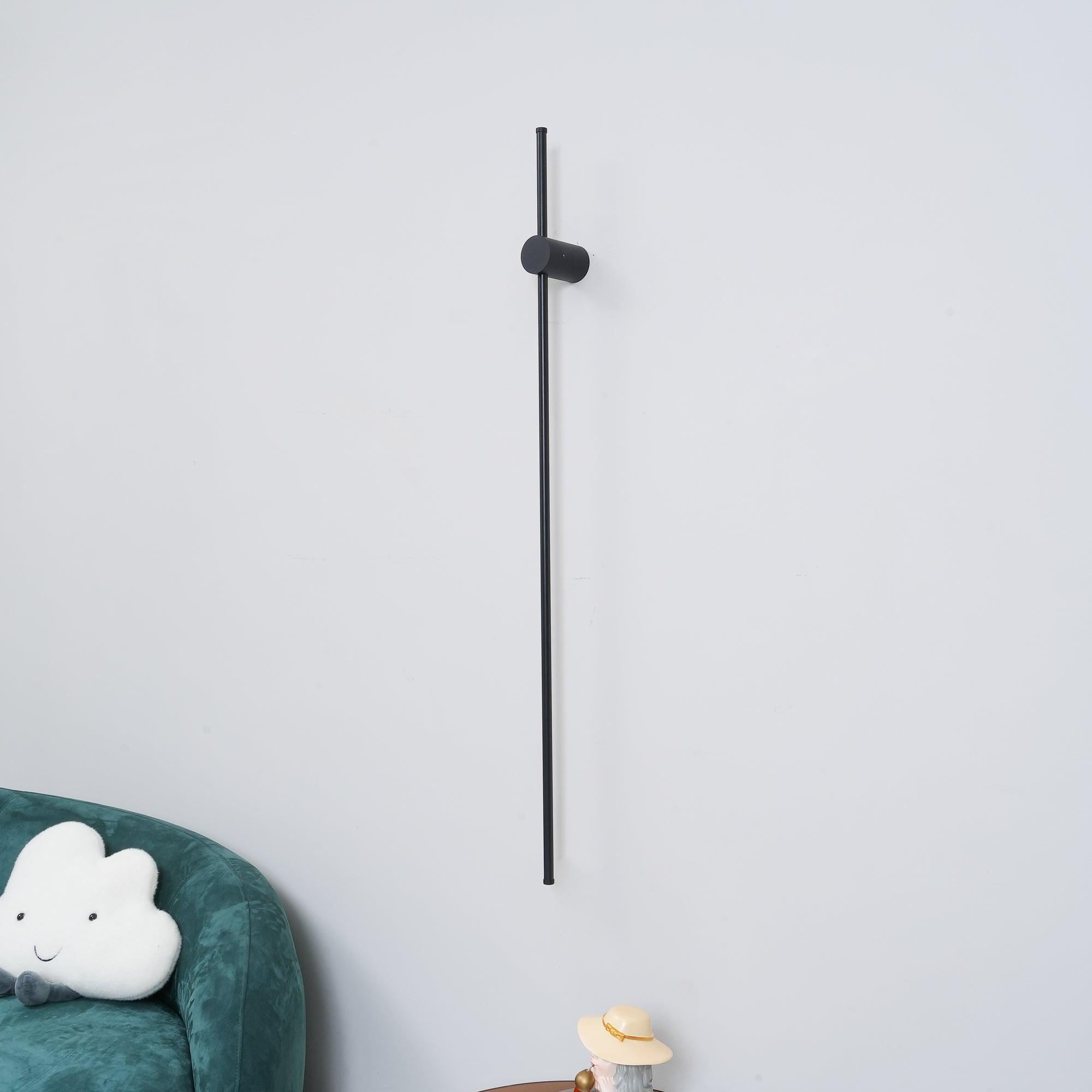Linear LED Rechargeable Wall Light - Dia 6cm x H 60cm Metal, Bedroom Wall Sconce, detail 5