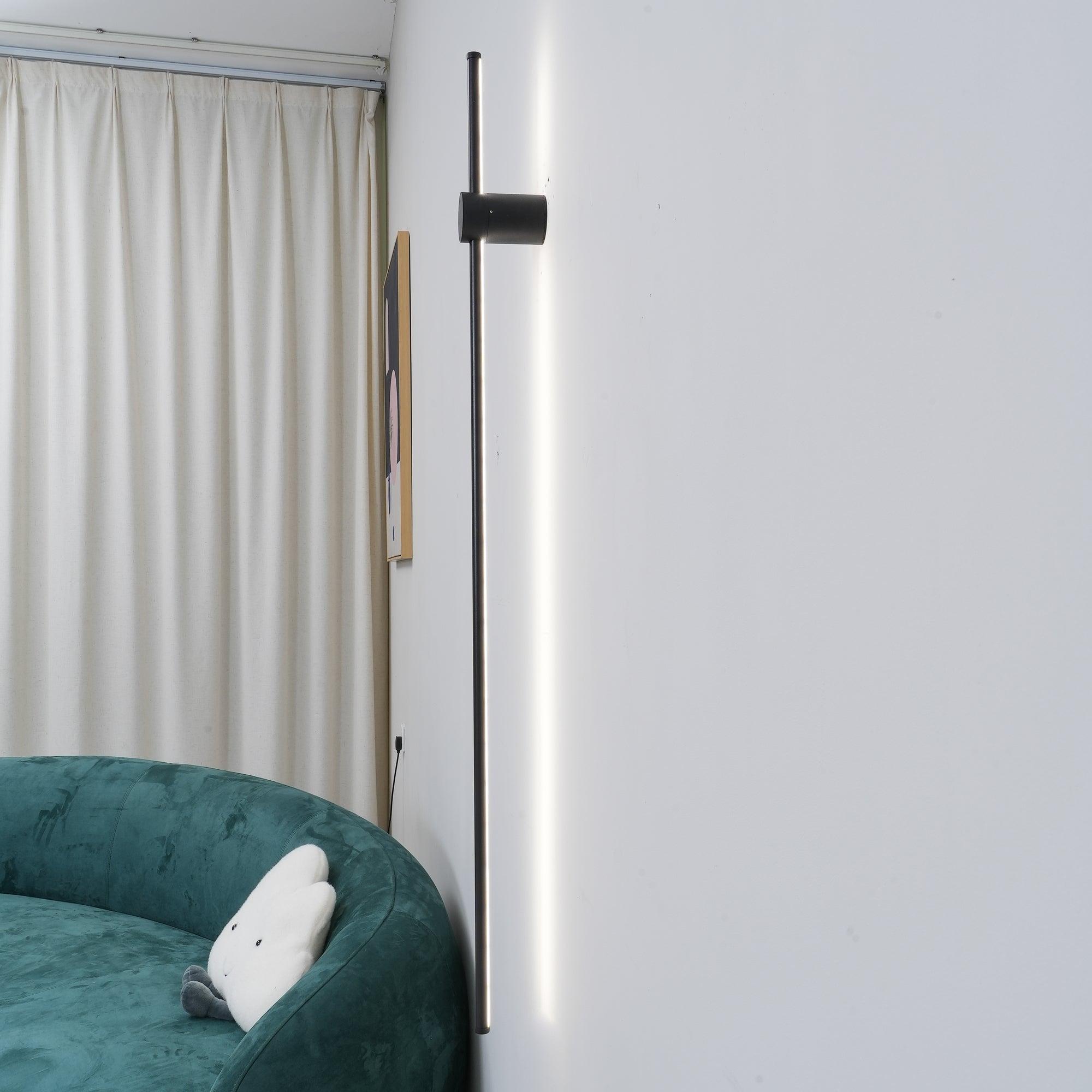 Linear LED Rechargeable Wall Light - Dia 6cm x H 60cm Metal, Bedroom Wall Sconce, detail 7