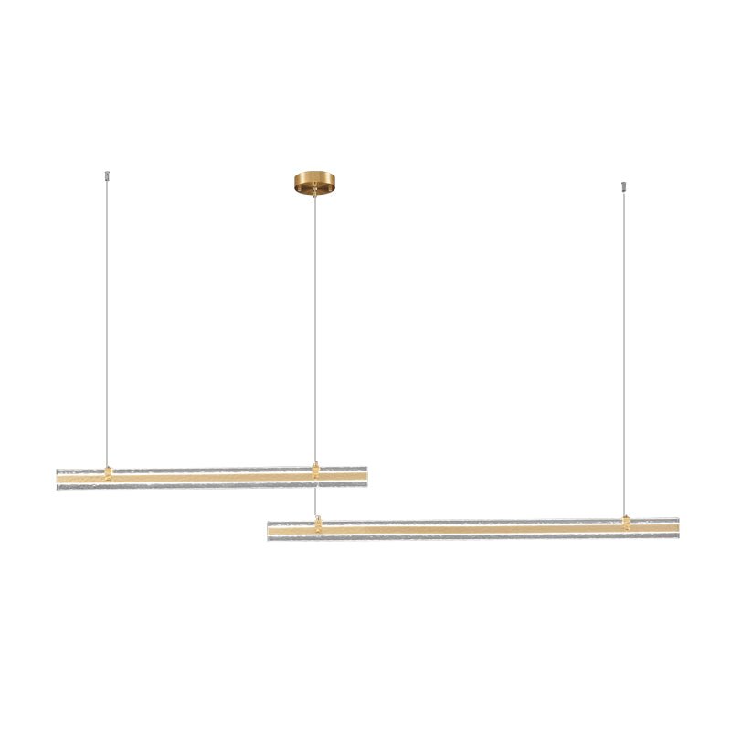 Linear Ribbon Island Hanging Light Pendant Light