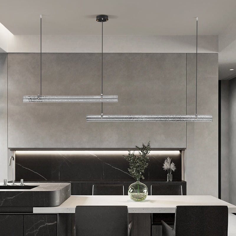 Linear Ribbon Island Hanging Light Pendant Light