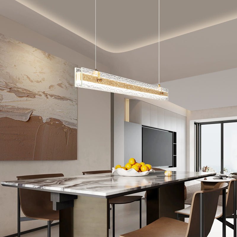 Linear Ribbon Island Hanging Light Pendant Light