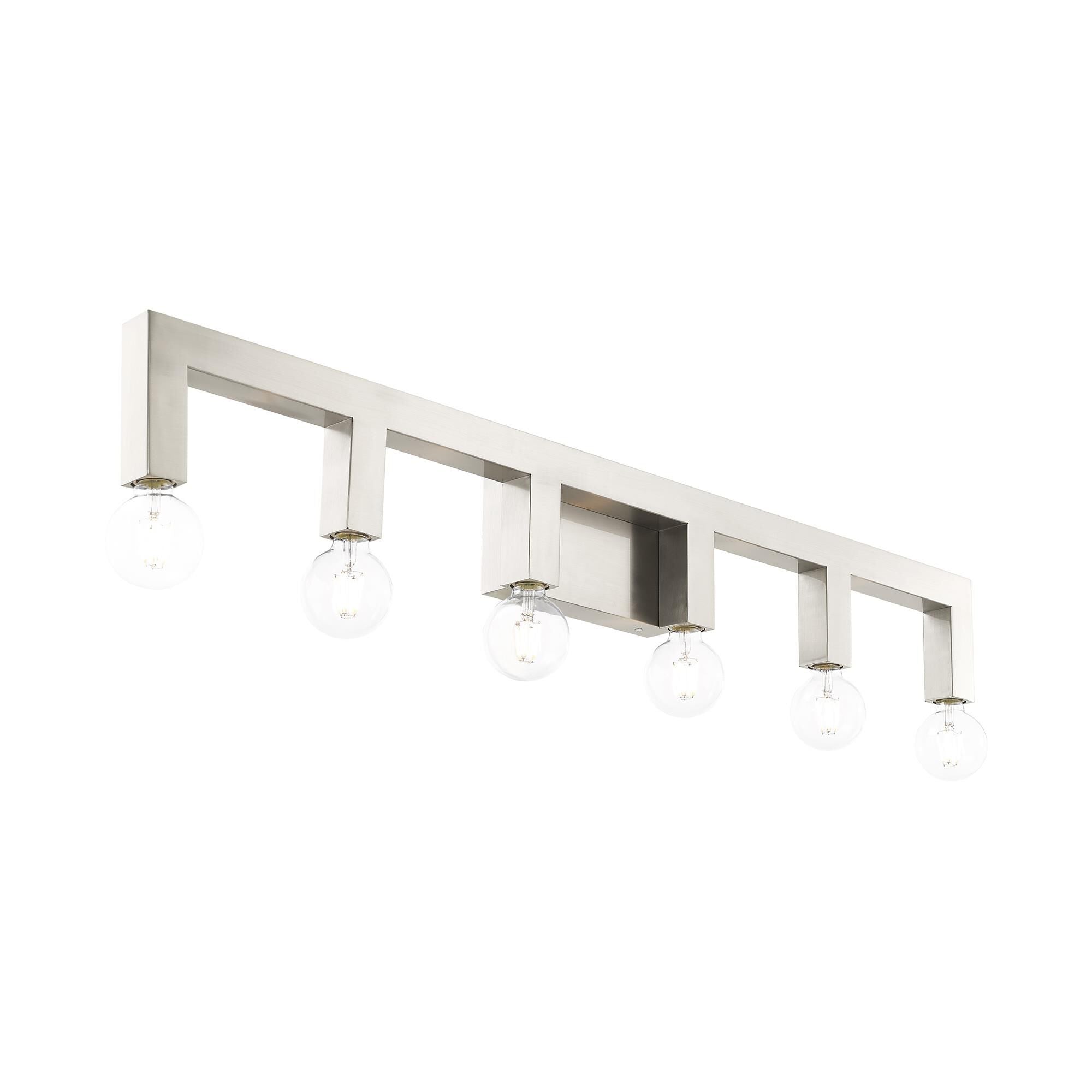 Solna 43 Inch 6 Light Bath Vanity Fixture, Bathroom Vanity Light, detail 6