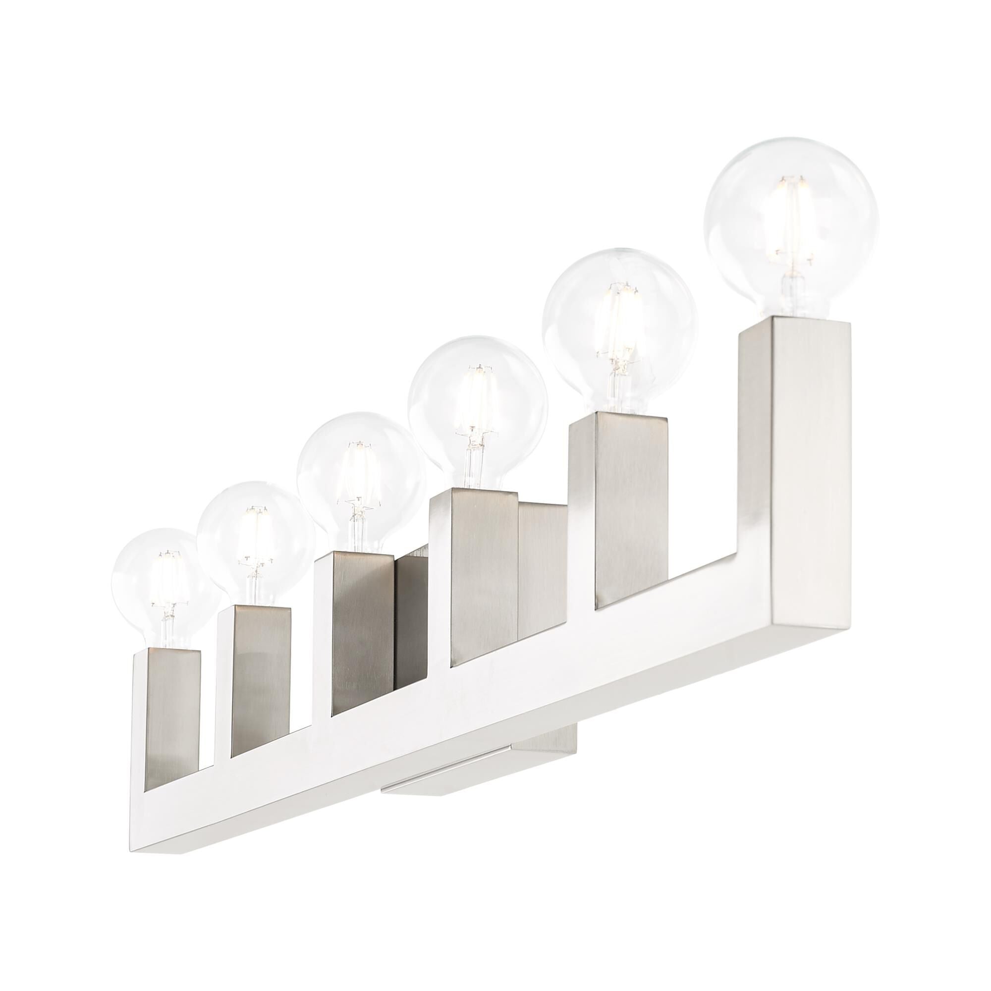 Solna 43 Inch 6 Light Bath Vanity Fixture, Bathroom Vanity Light, detail 14