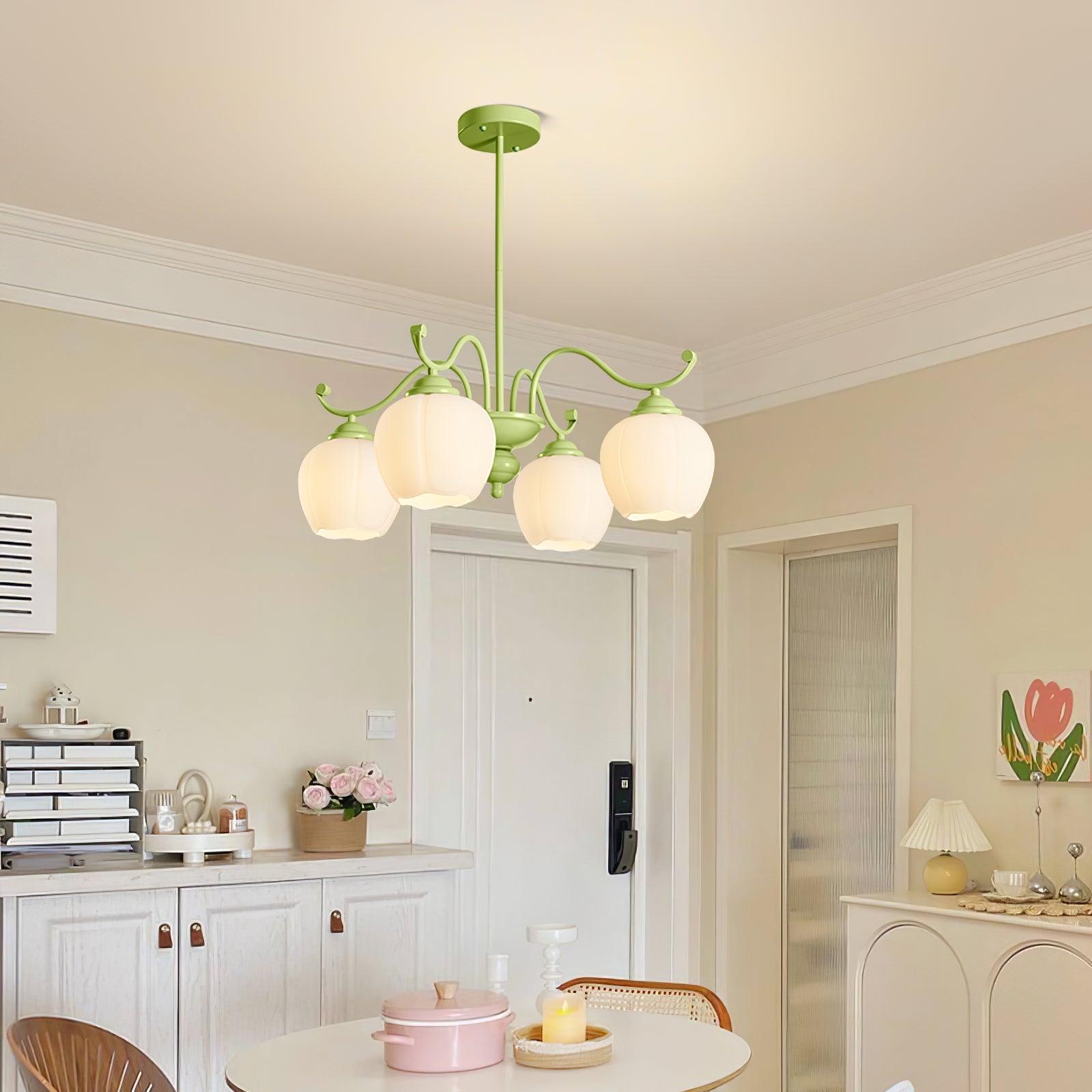 Lomance Lily Chandelier detail view 2