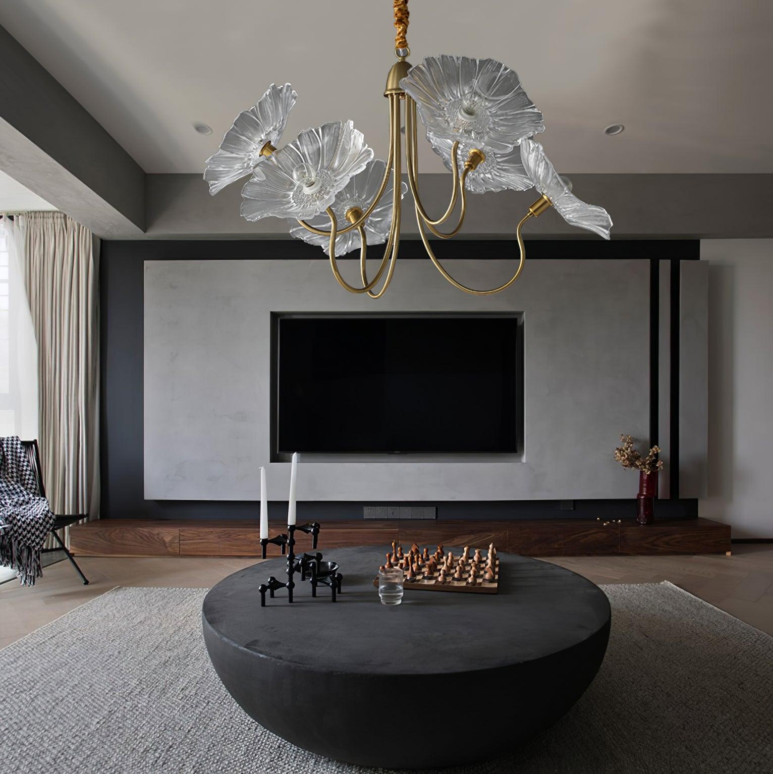 Lotus Leaf Glass Chandelier