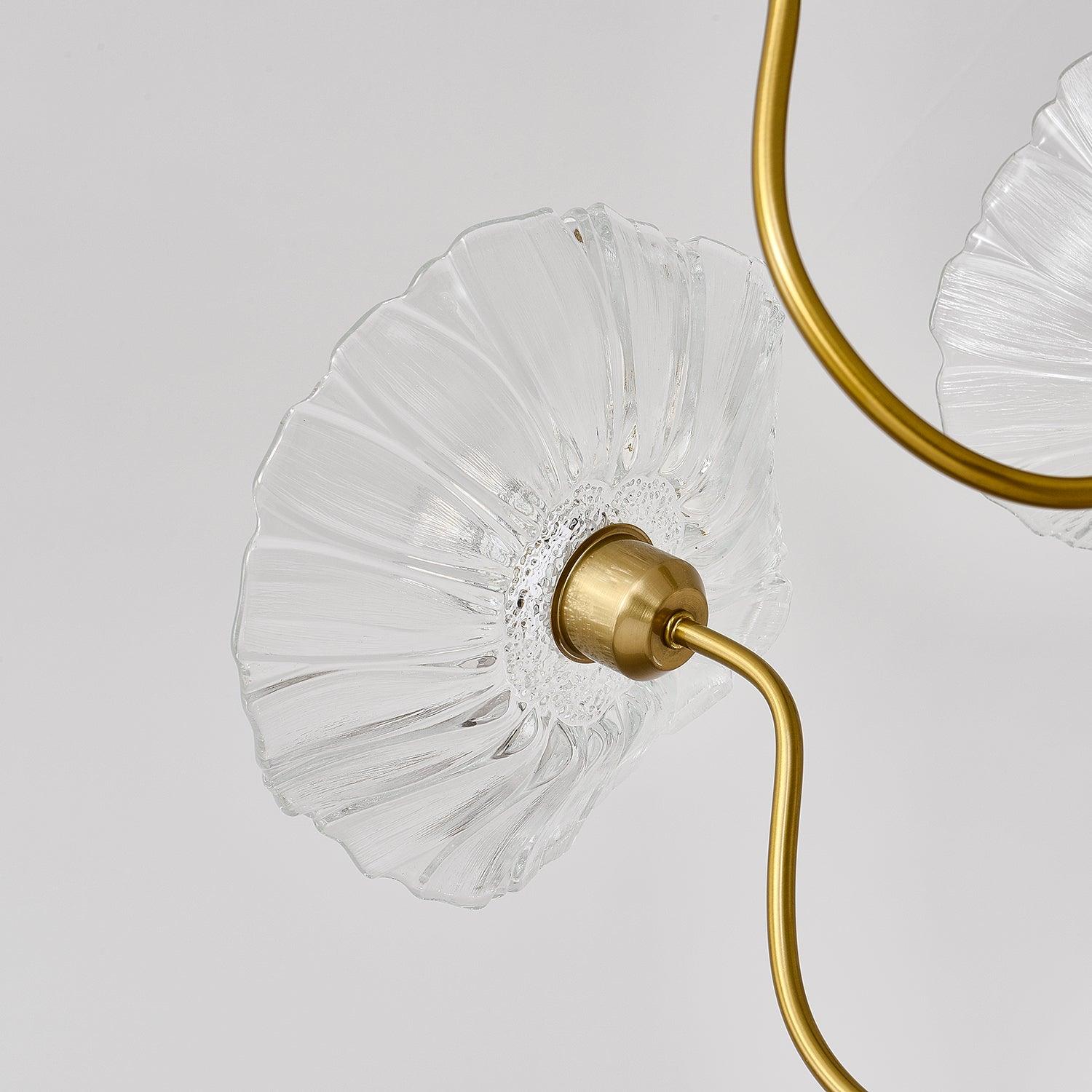 Lotus Leaf Glass Chandelier