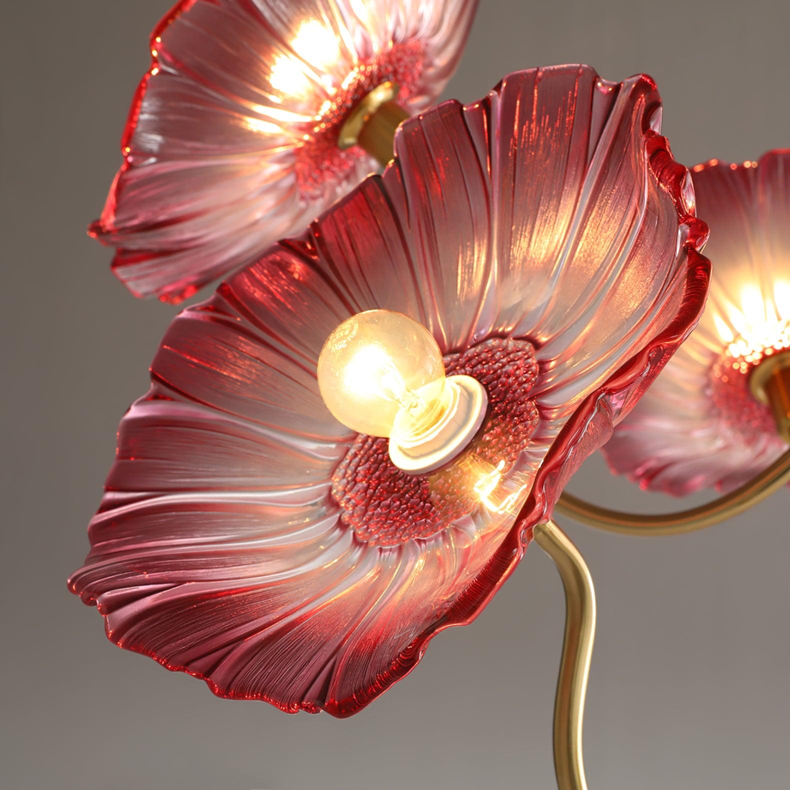 Lotus Leaf Glass Ceiling Fixture Chandelier