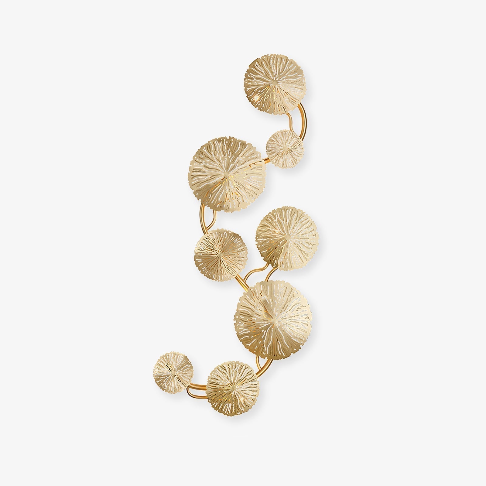 Lotus Leaf Wall Light - Model E: W 31cm x H 57cm Stainless steel, Hardwired Wall Sconce, detail 2