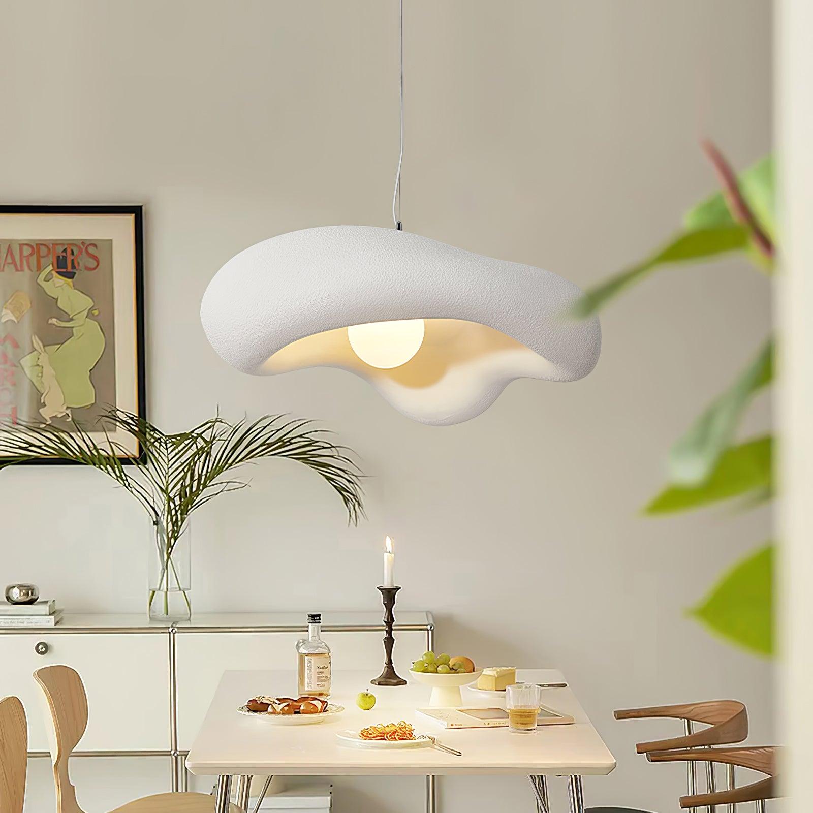 Close-up angle of Eterna Wabi Sabi Pendant Light showing form and material detail