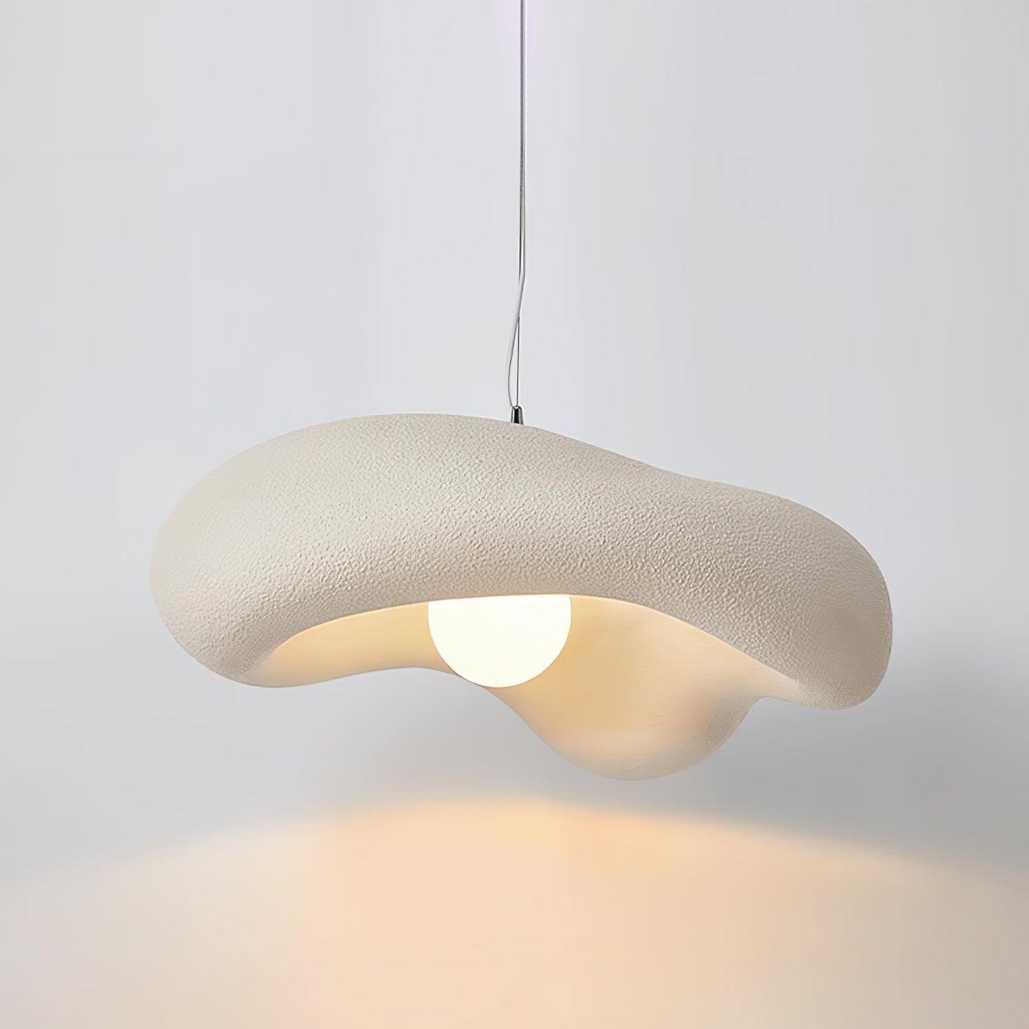 Close-up angle of Eterna Wabi Sabi Pendant Light showing form and material detail