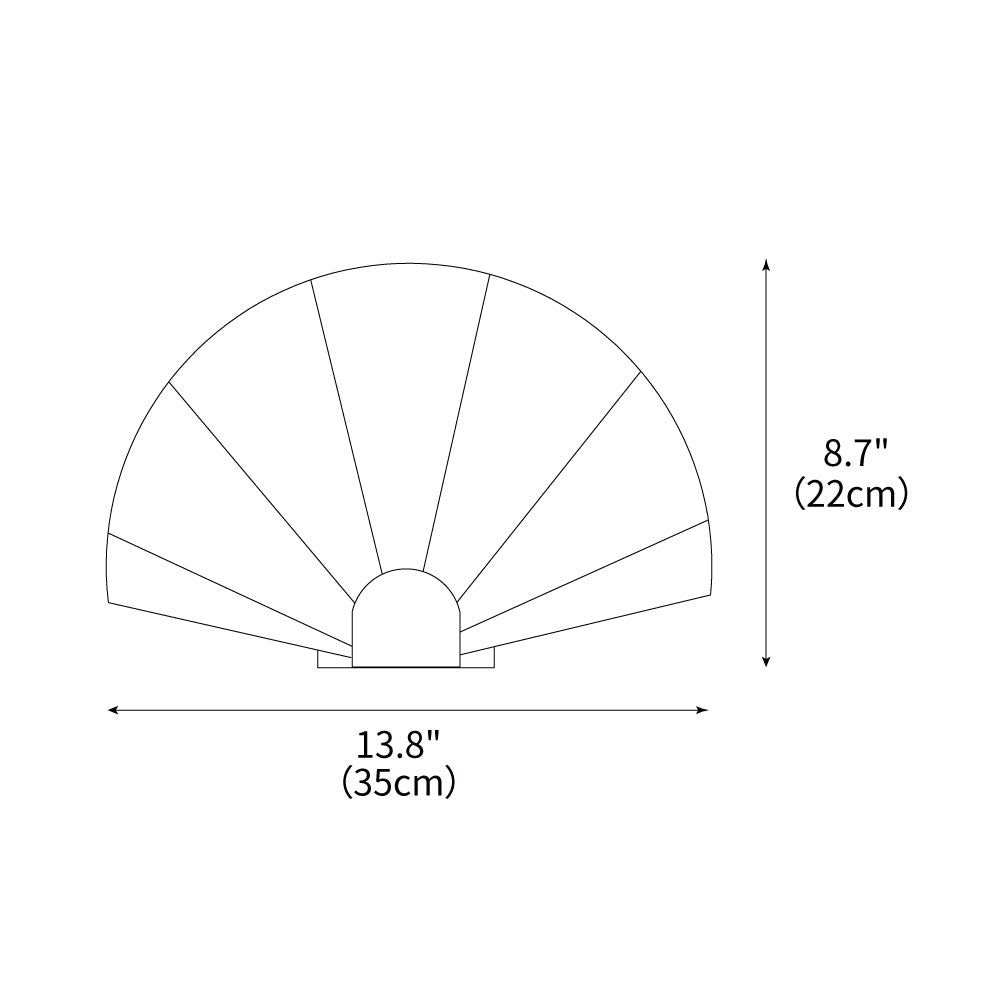 Luna Fan Wall Lamp 13.8