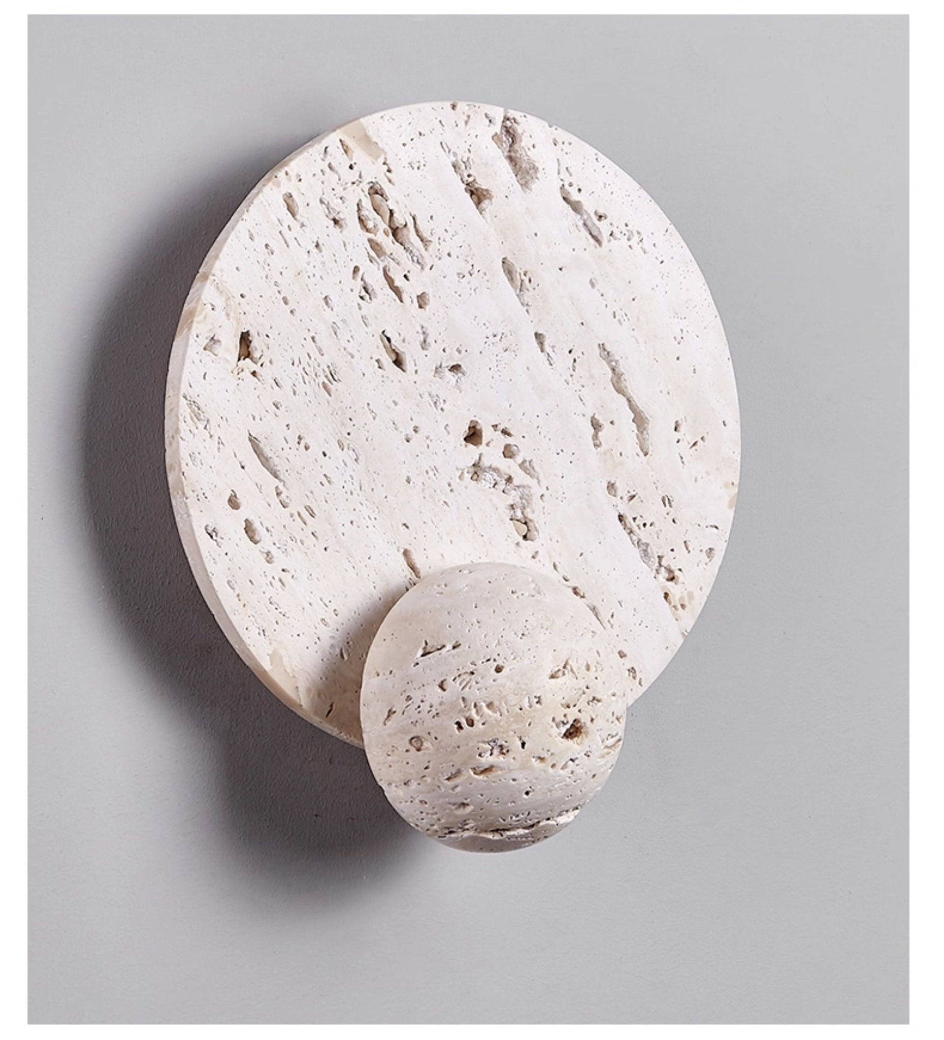 Luna Travertine Sconce detail view 9