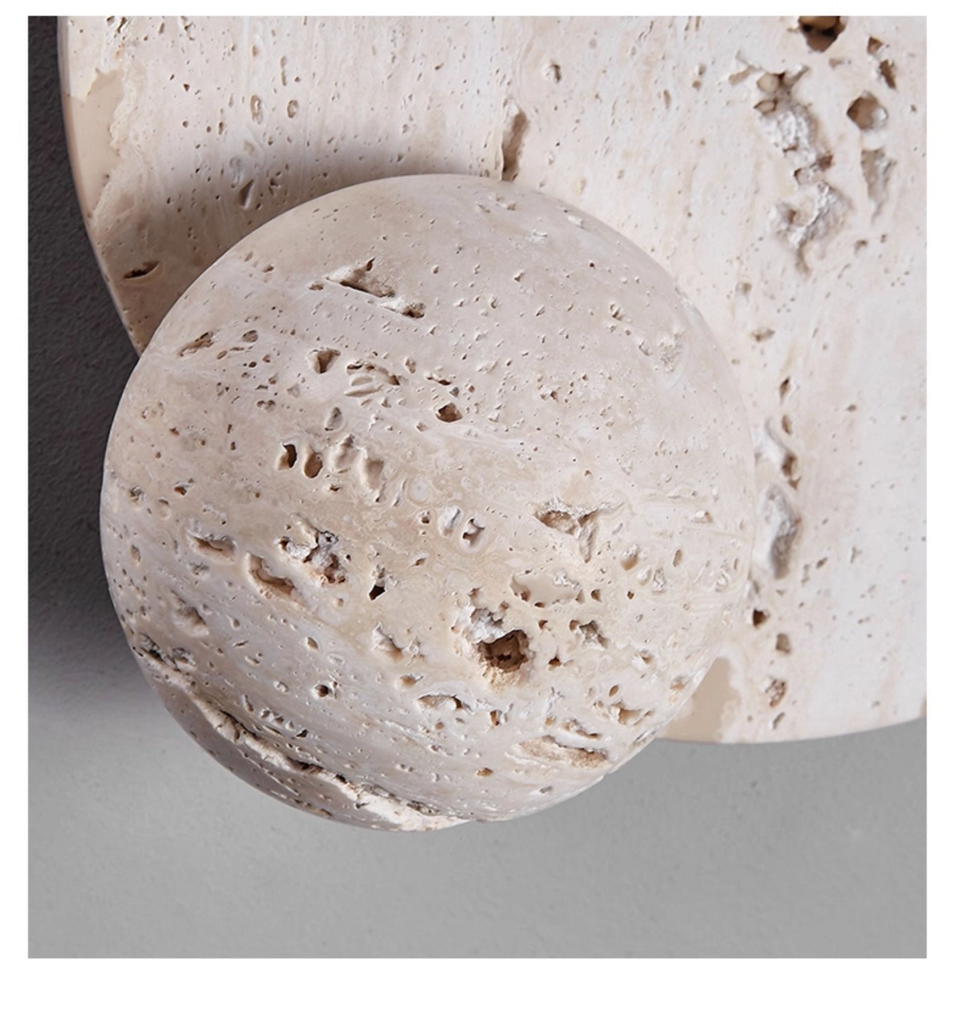 Luna Travertine Sconce detail view 10