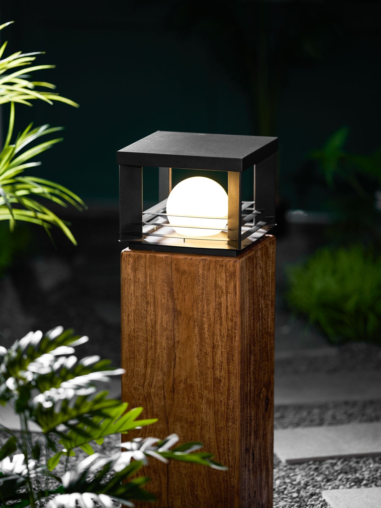 Lunar Crate Outdoor Floor Lamp