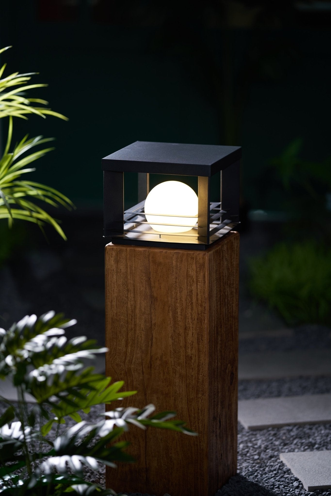 Lunar Crate Outdoor Floor Lamp