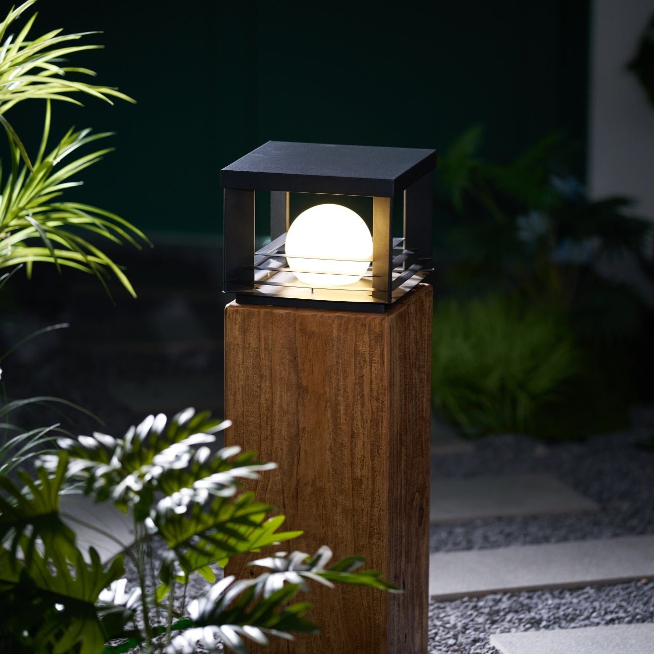 Lunar Crate Outdoor Floor Lamp