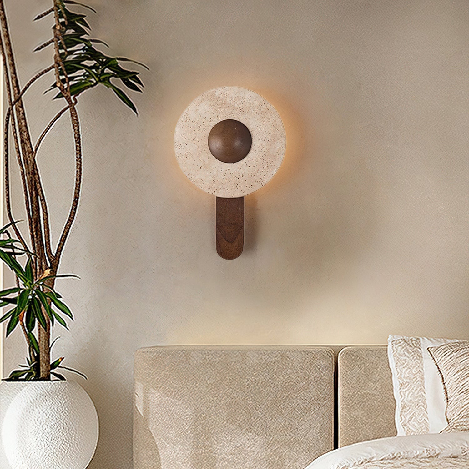 Lunar Wood Wall Lamp 12.2