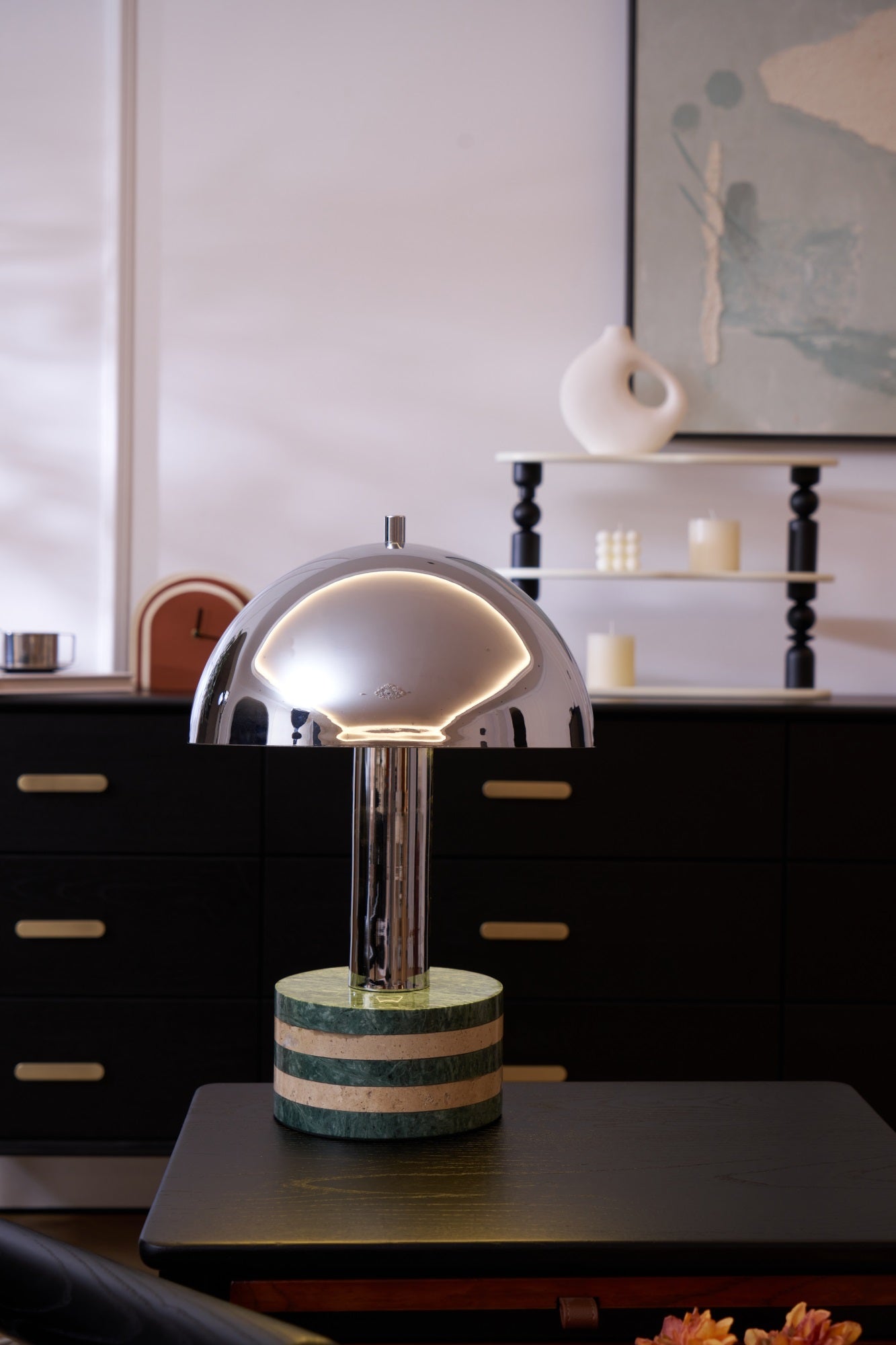Luno Chrome Table Lamp detail view 8