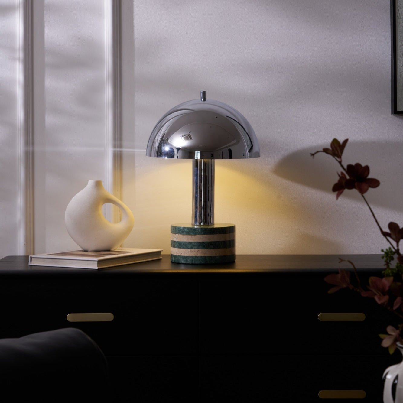Luno Chrome Table Lamp detail view 4