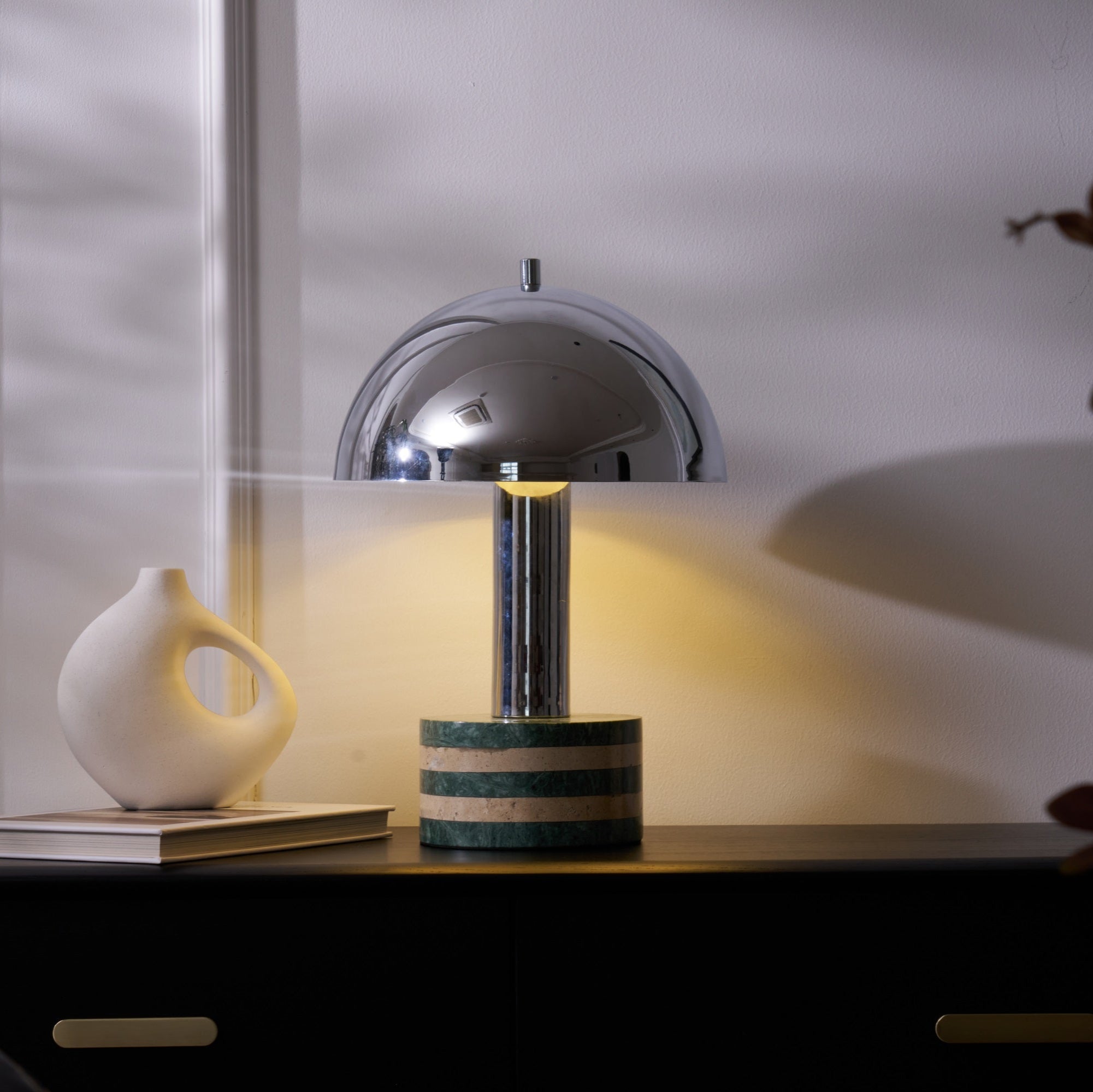 Luno Chrome Table Lamp detail view 30