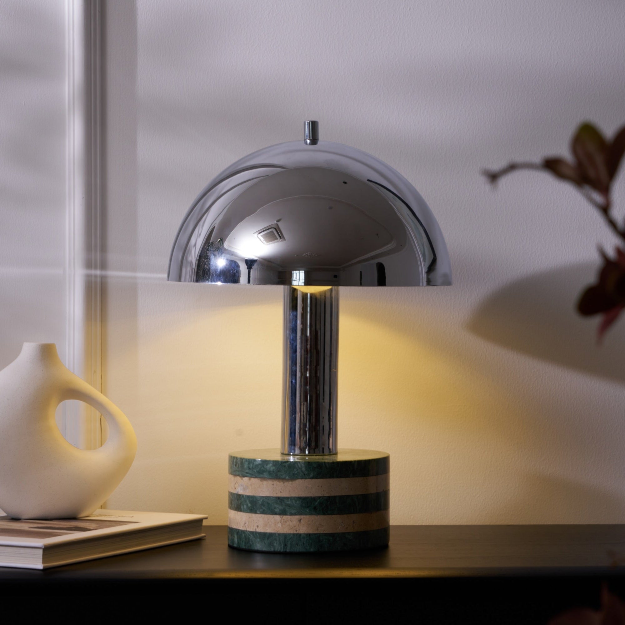 Luno Chrome Table Lamp detail view 33