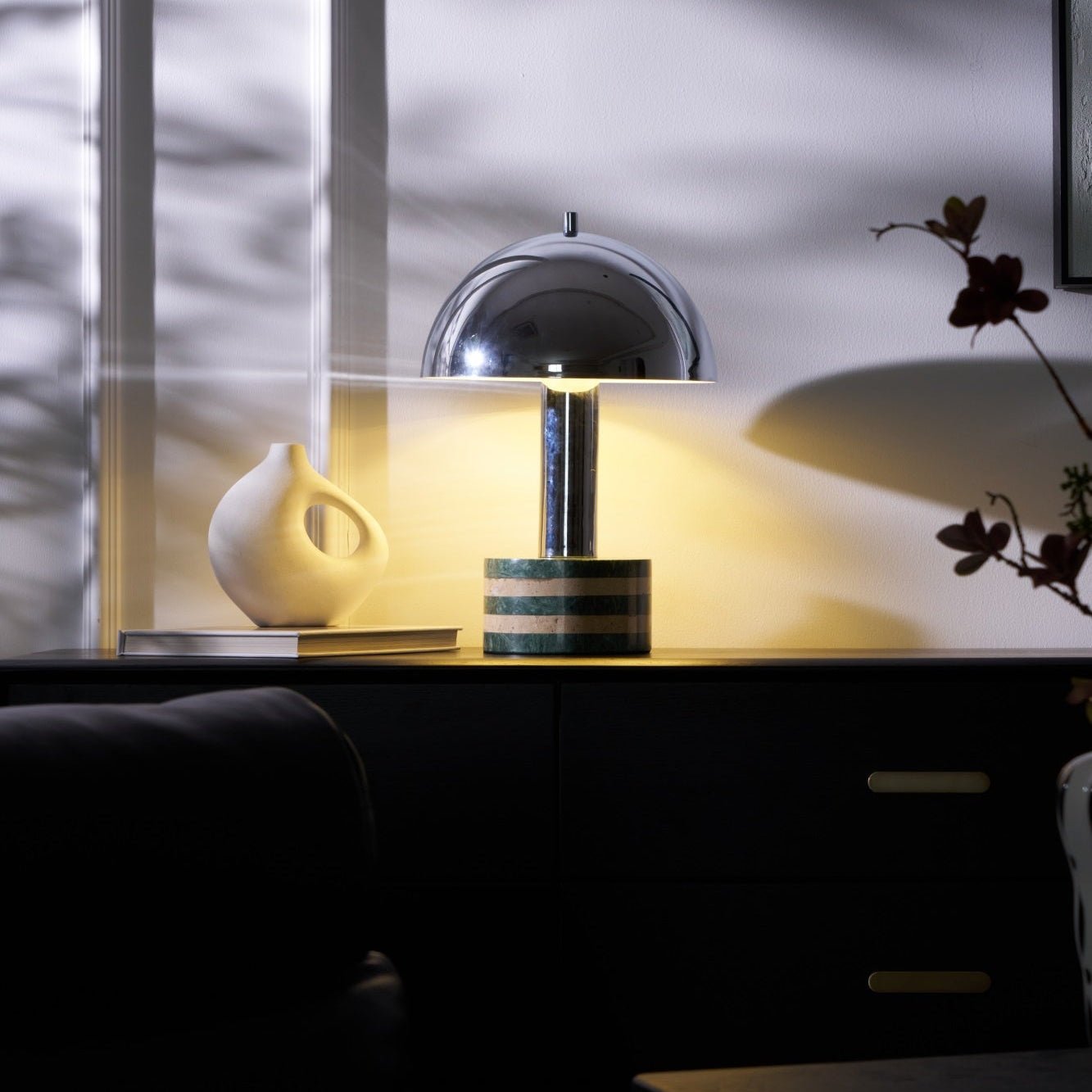 Luno Chrome Table Lamp detail view 35