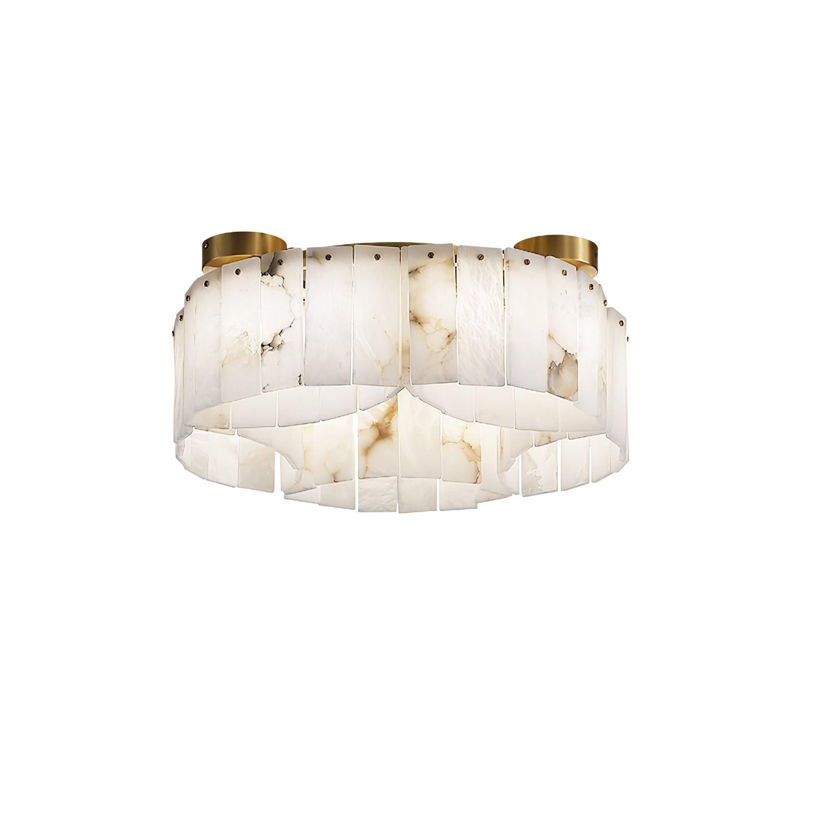 Luxe Alabaster Brass Ceiling Light