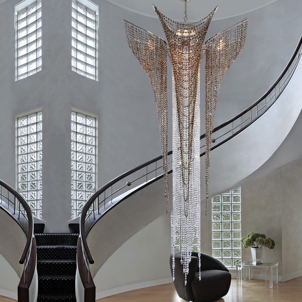 Luxury Stairwell Designer Crystal Chandelier