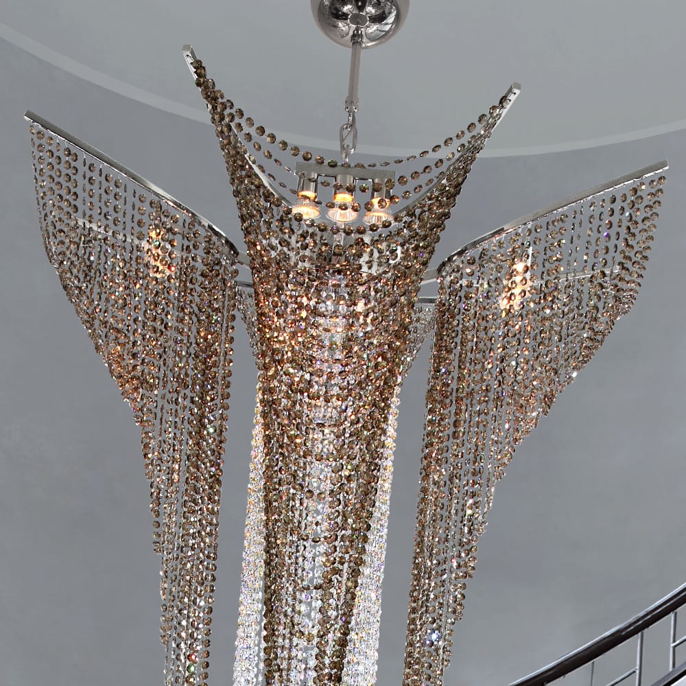 Luxury Stairwell Designer Crystal Chandelier