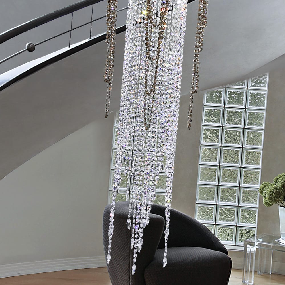Luxury Stairwell Designer Crystal Chandelier