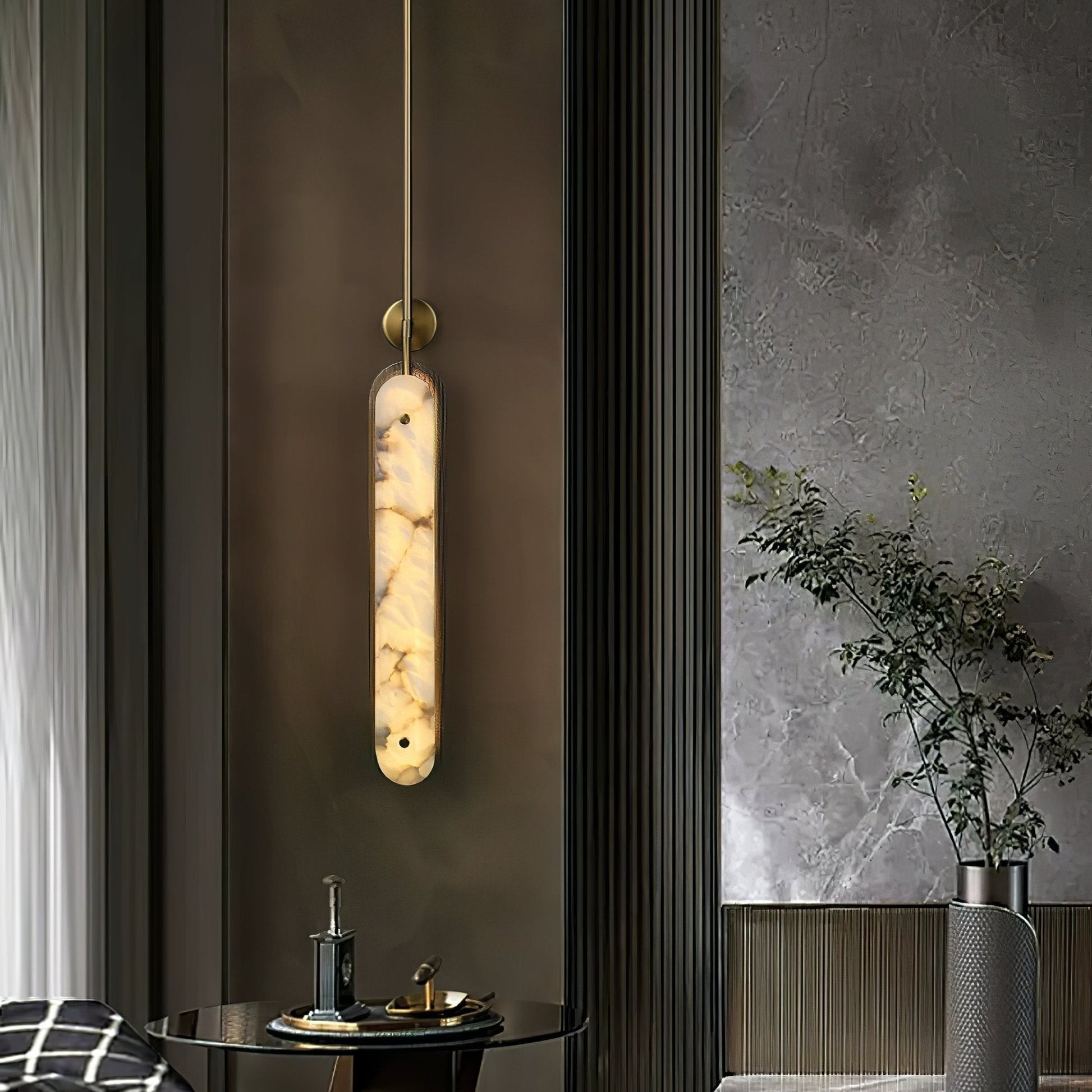 Lysandra Alabaster Wall Light, Hardwired Wall Sconce, detail 3