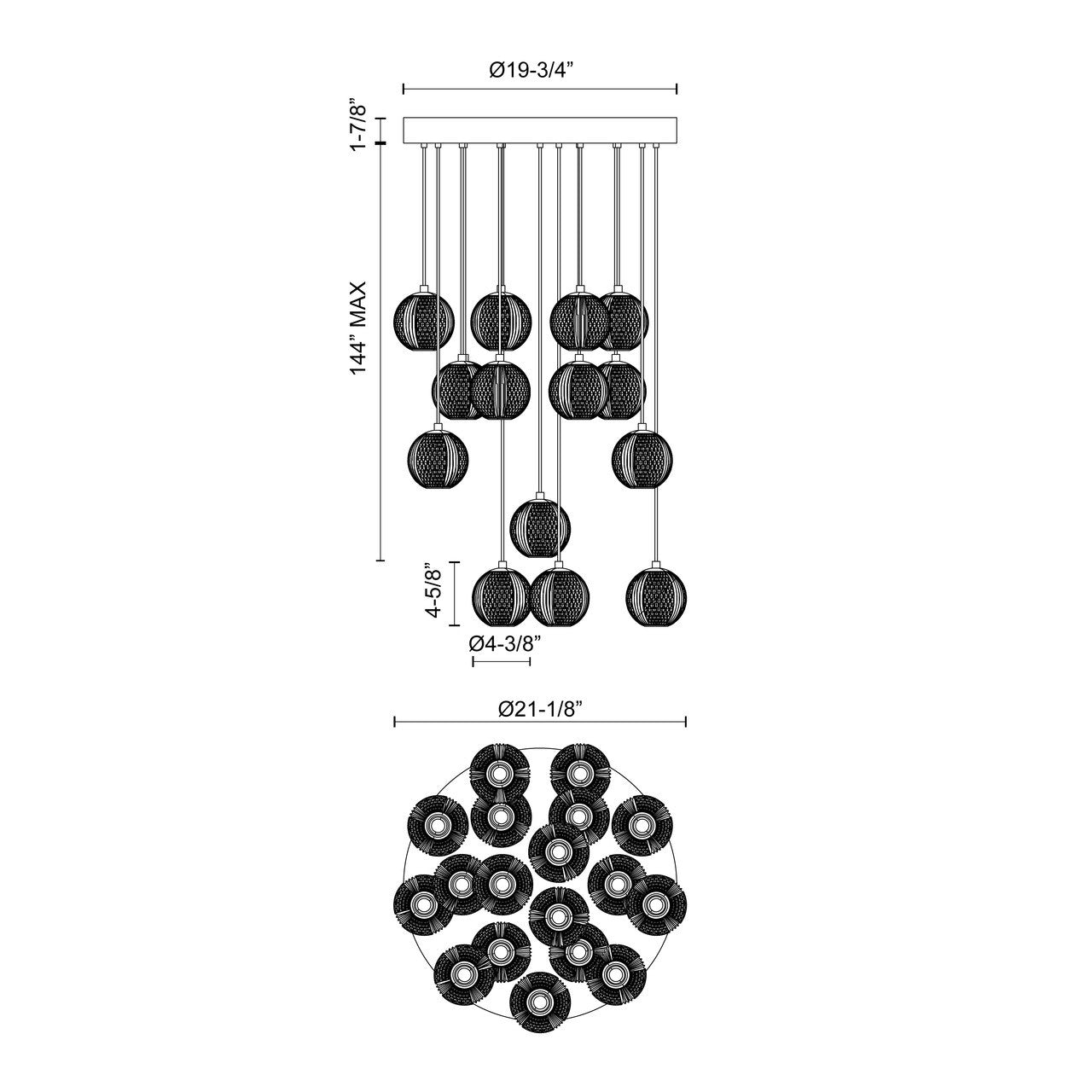 Lattice 4-Light Pendant