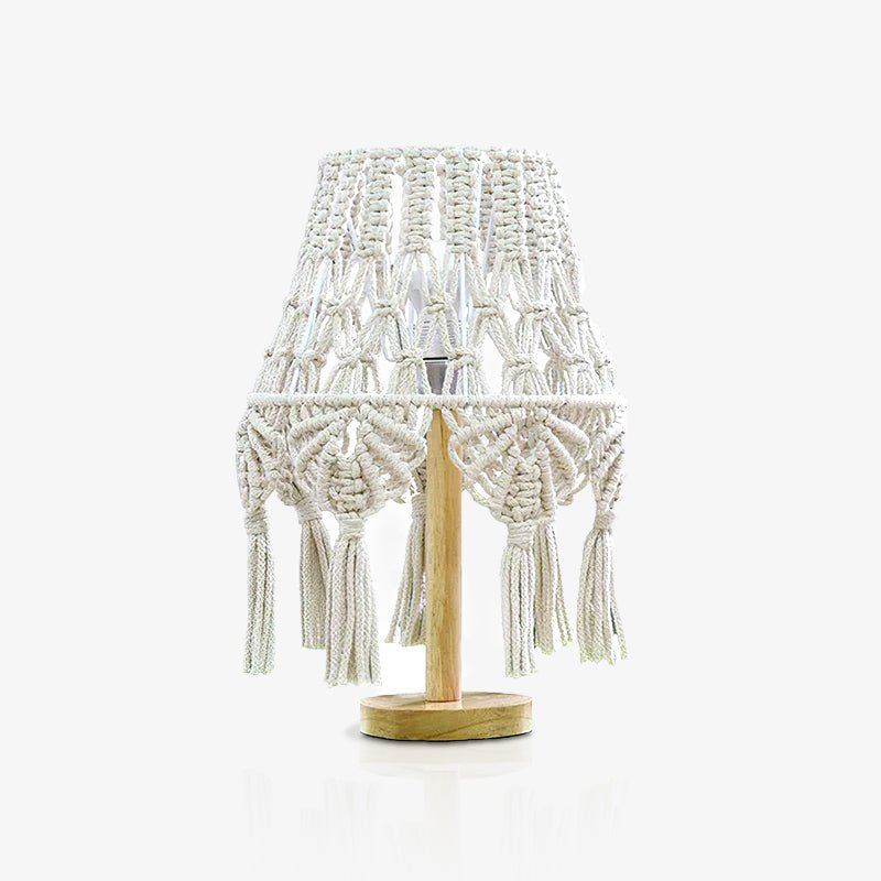 Macrame Side Table Lamp