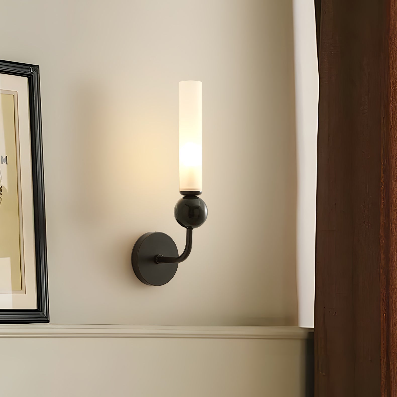 Marble Vertical Wall Light, Hardwired Wall Sconce, detail 4