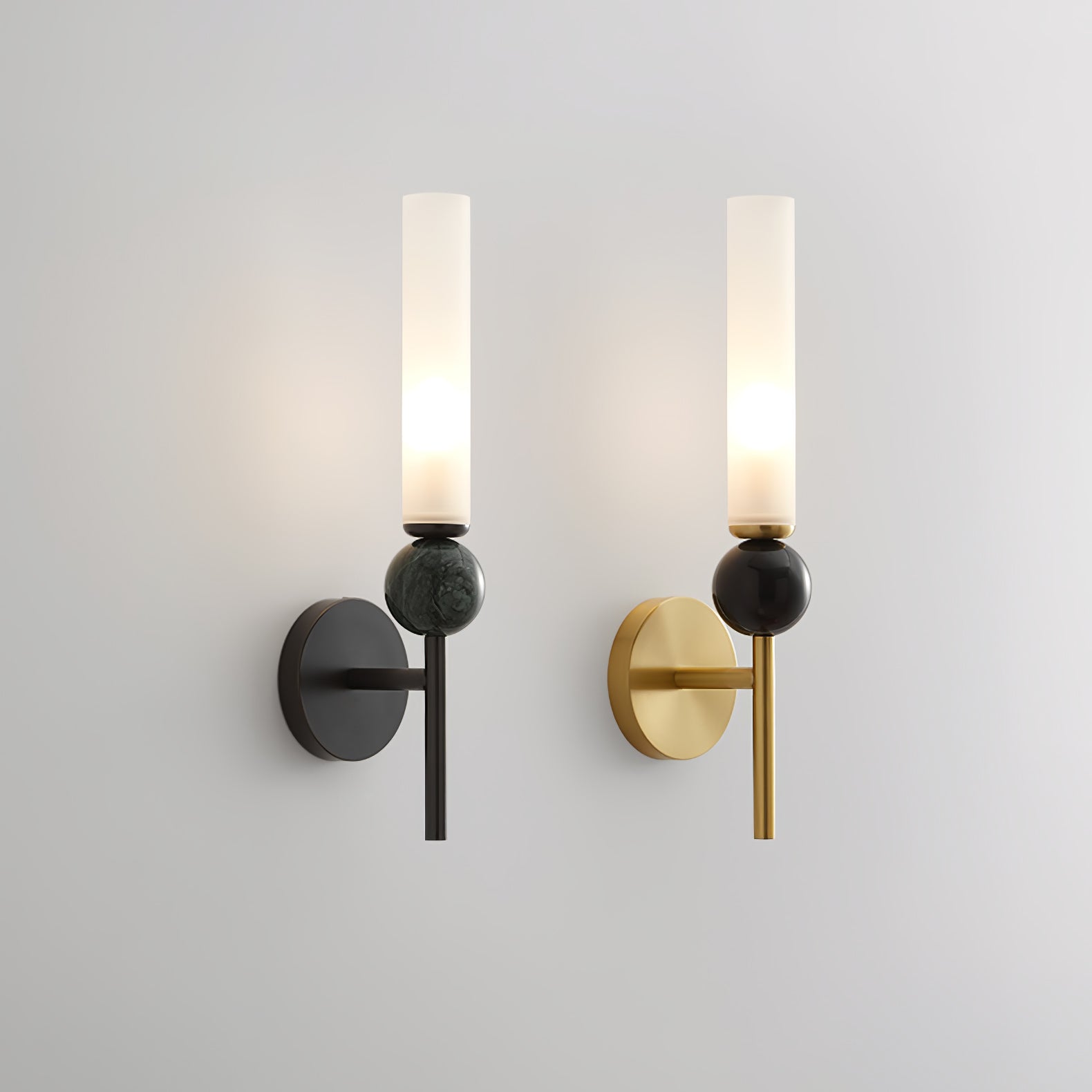 Marble Vertical Wall Light, Hardwired Wall Sconce, detail 7