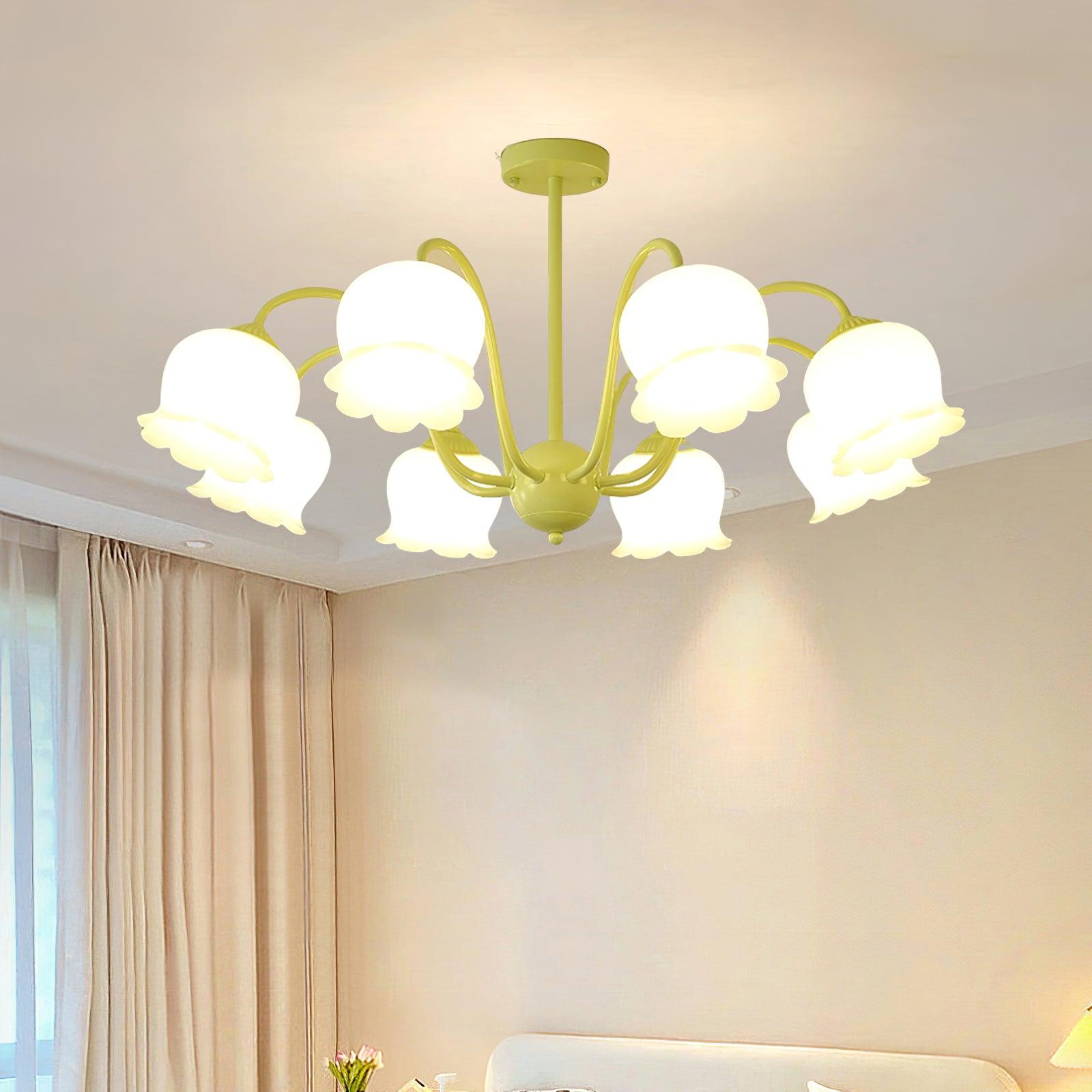 Matcha Resin Flower Chandelier