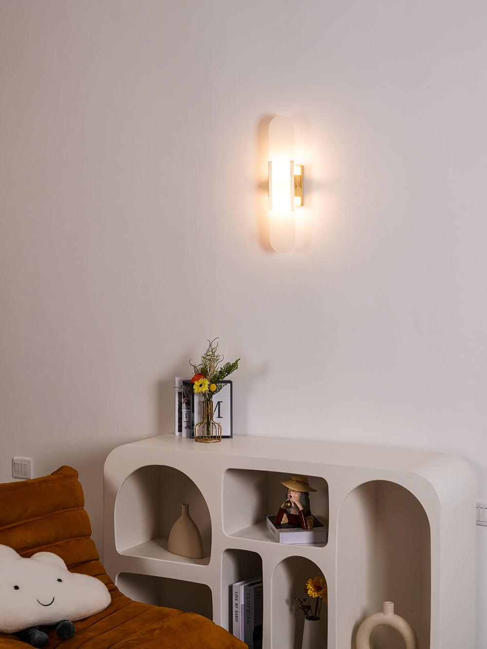 Melange Elongated Alabaster Wall Sconce