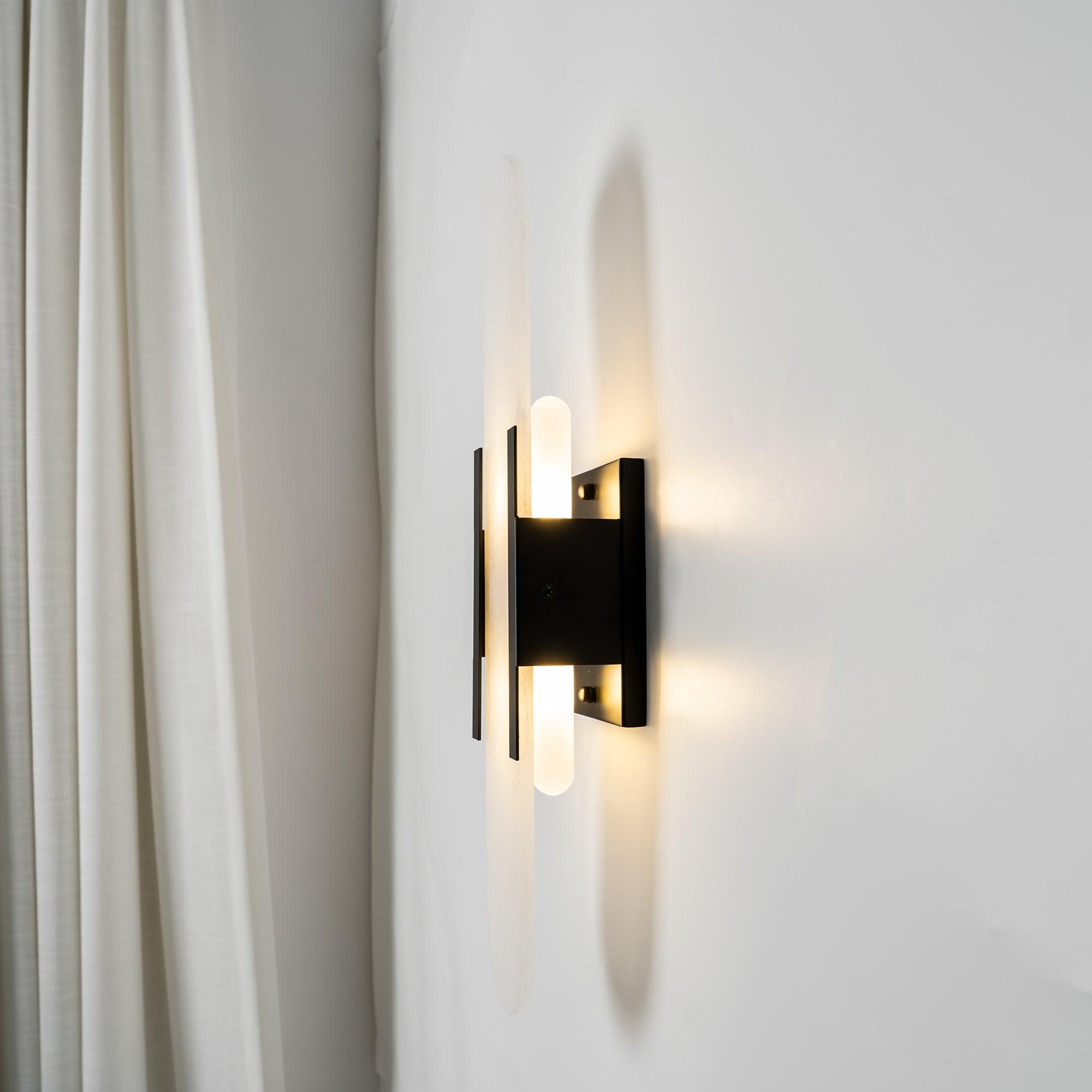Melange Elongated Alabaster Wall Sconce