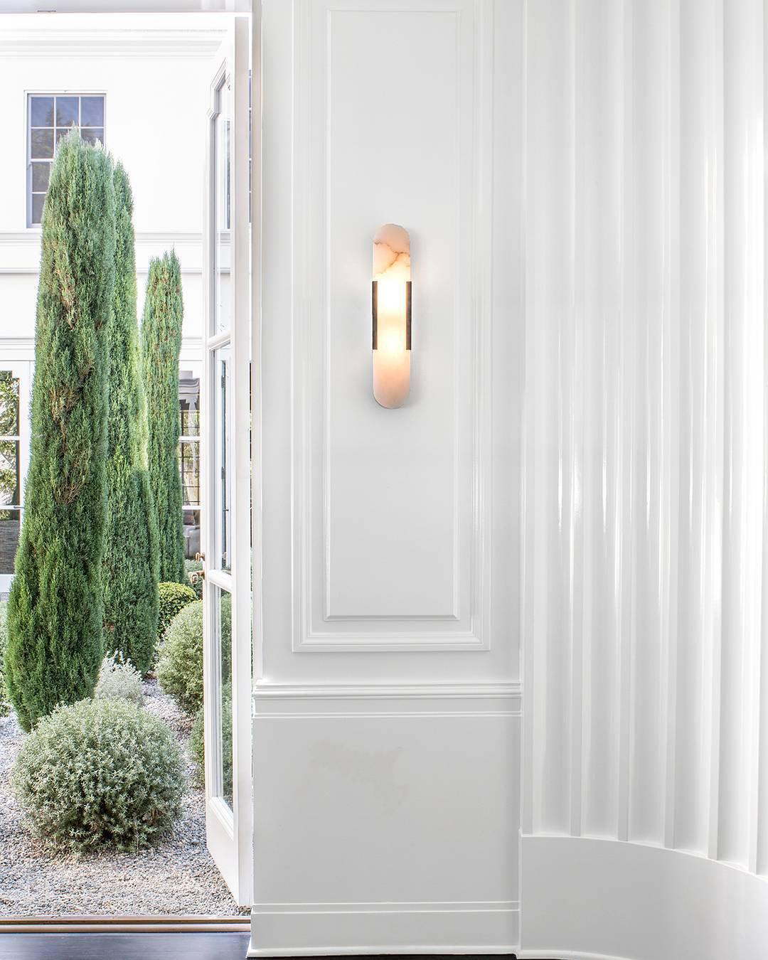 Melange Elongated Alabaster Wall Sconce