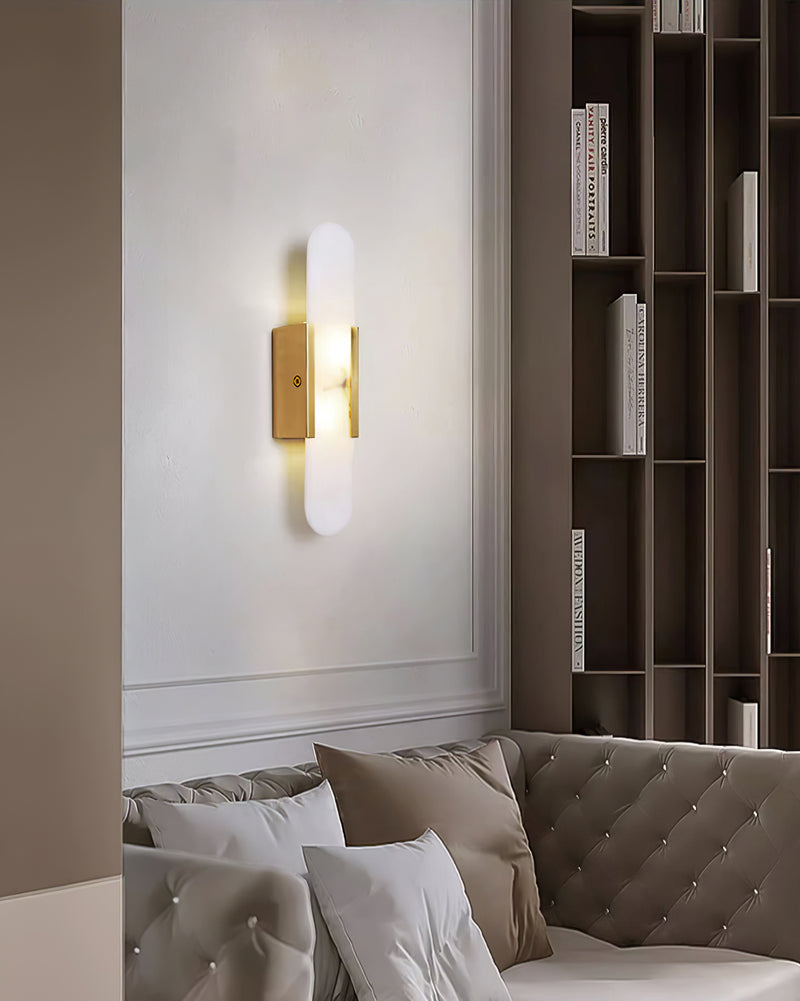 Melange Elongated Alabaster Wall Sconce