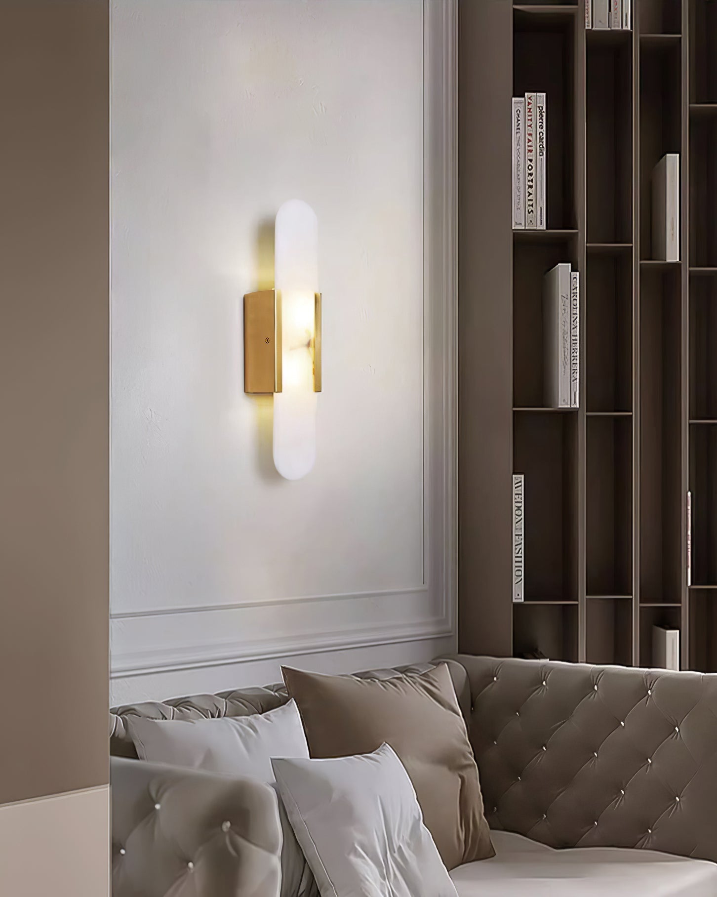 Melange Elongated Alabaster Wall Sconce