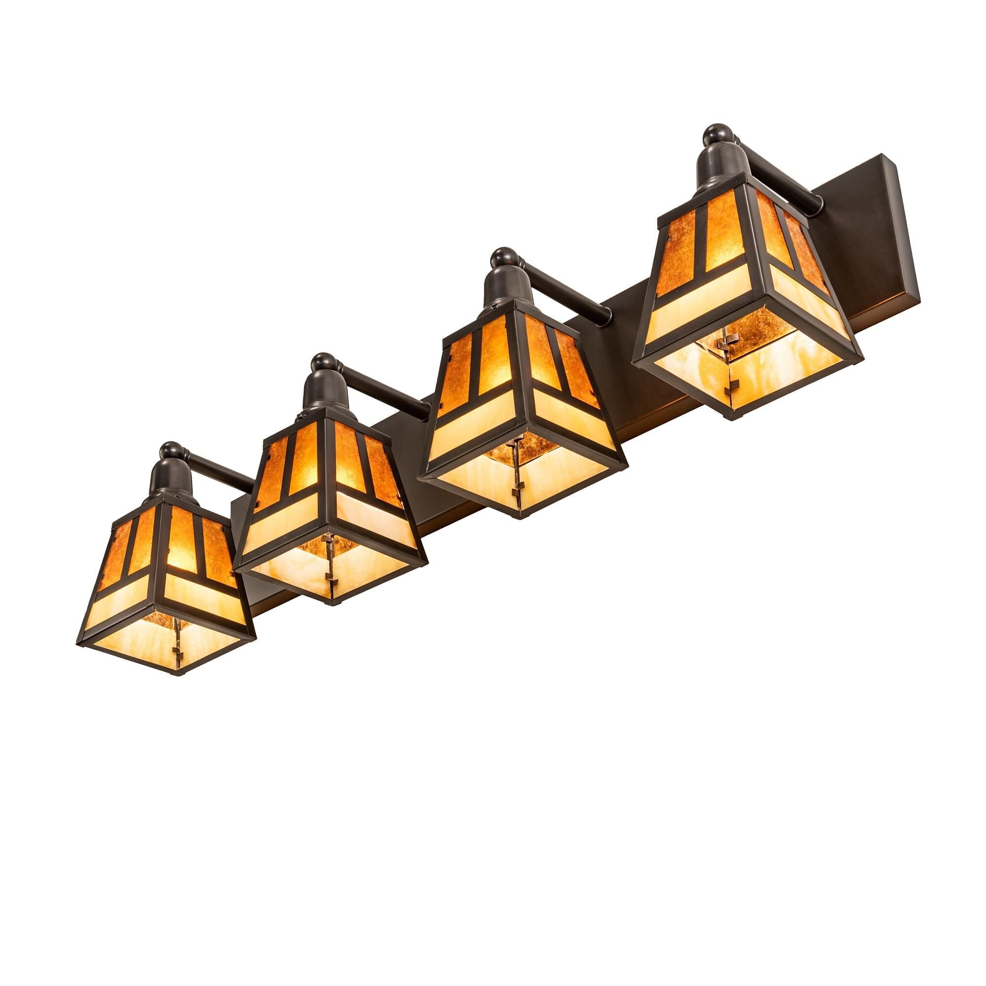 T Mission 36 Inch 4 Light Bath Vanity Fixture - Height: 10.0 Inches, Bathroom Vanity Light, detail 9