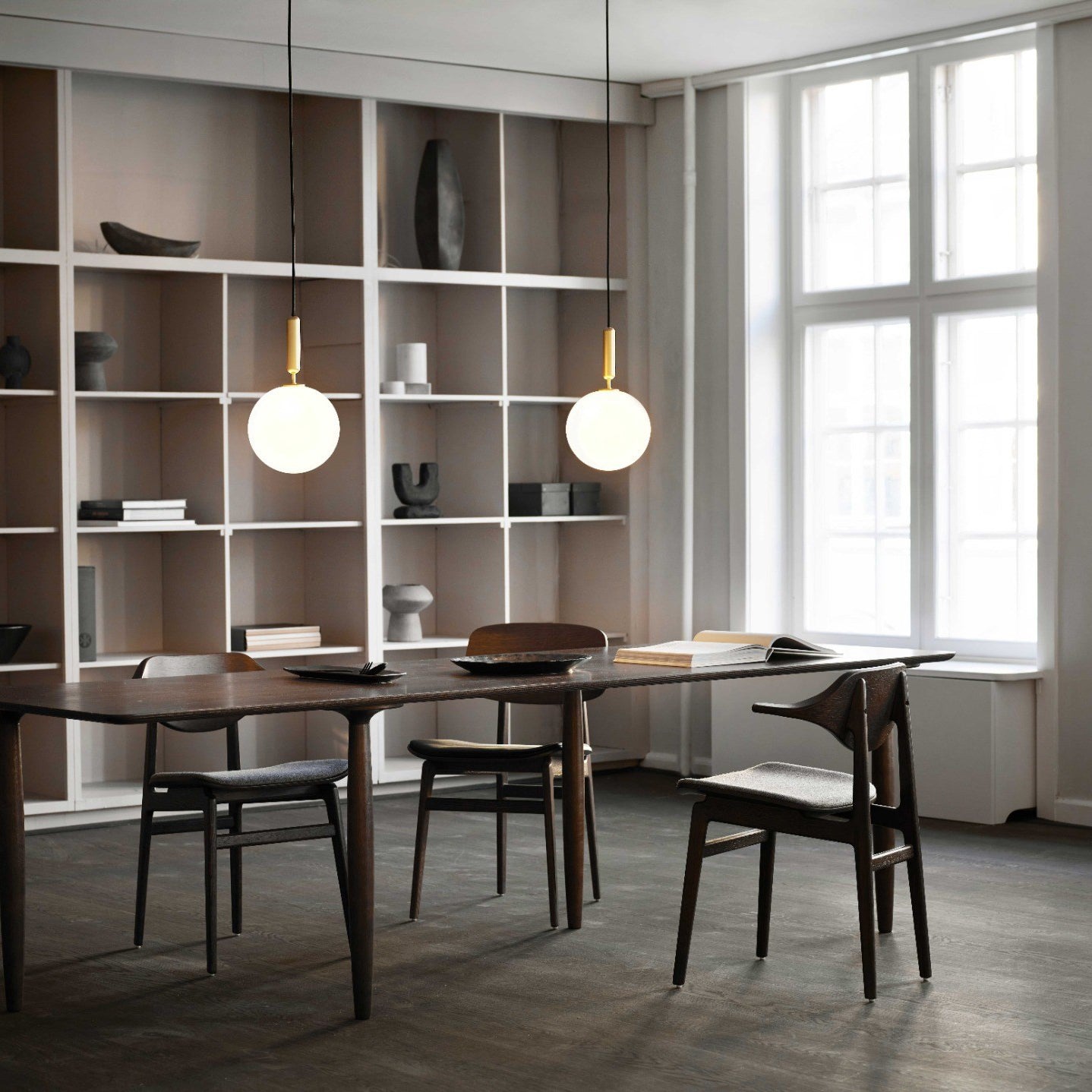 Miira Brass Pendant Swag Light