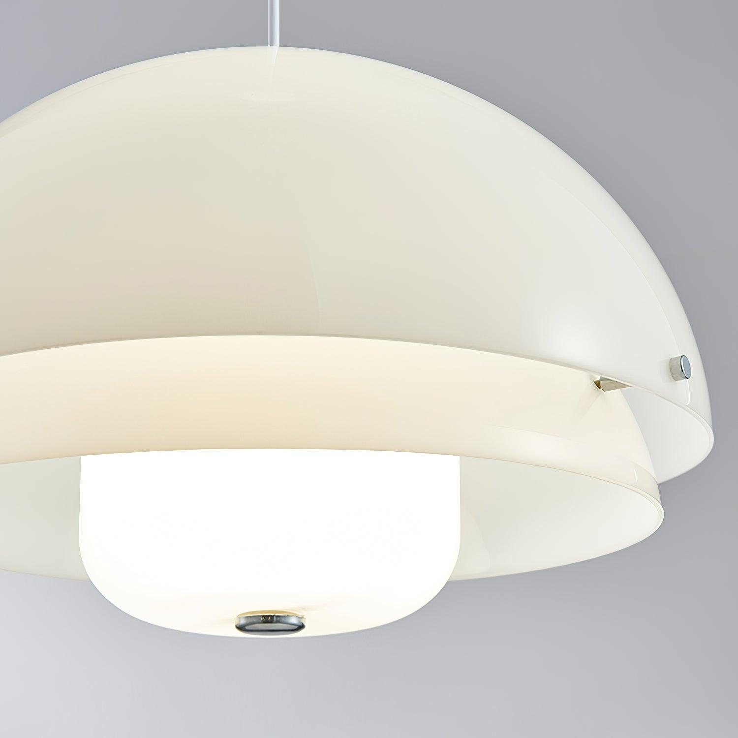 Milk White Layer Drop Light Chandelier
