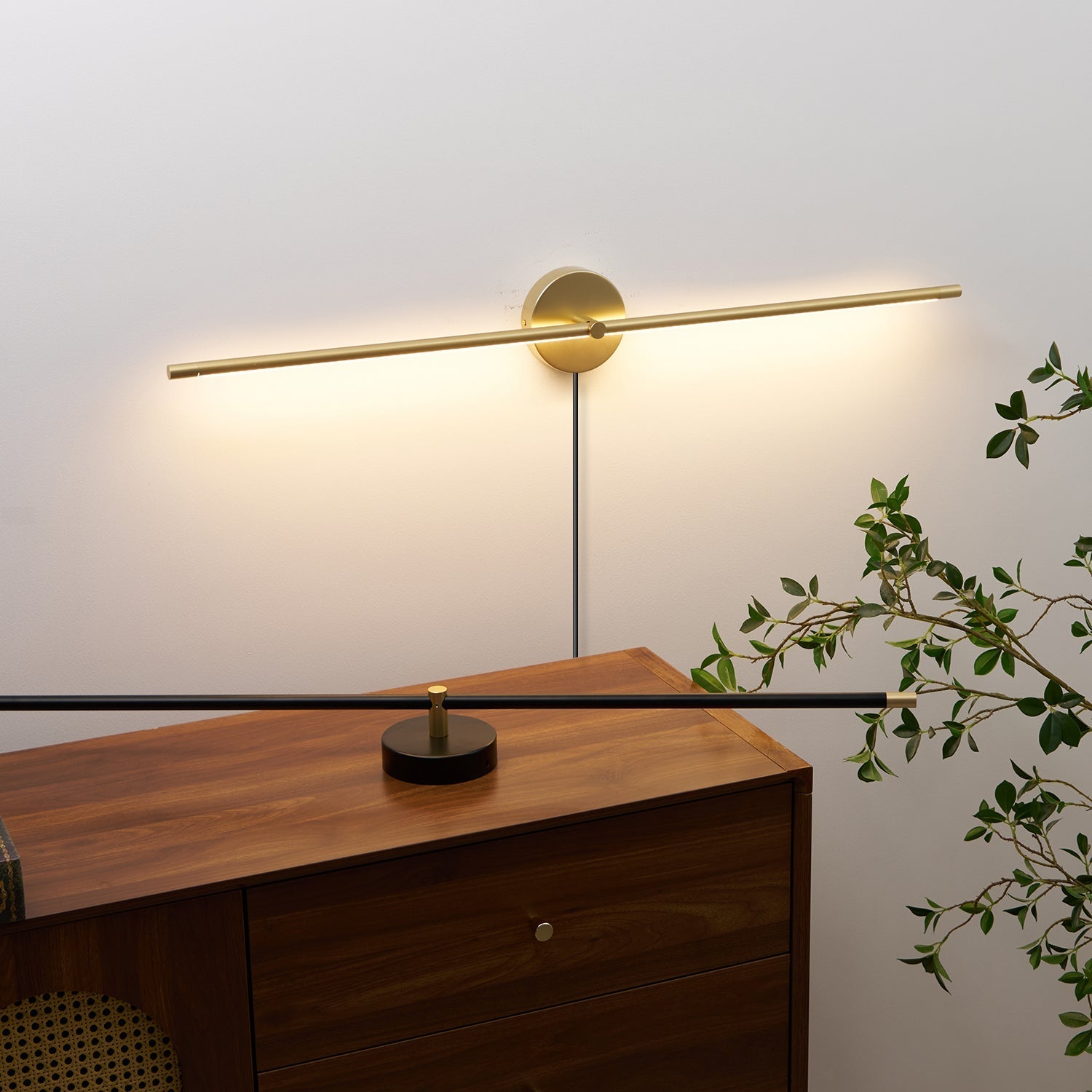 Minimalist Linear LED Plug-in Wall Lamp Vanity Light