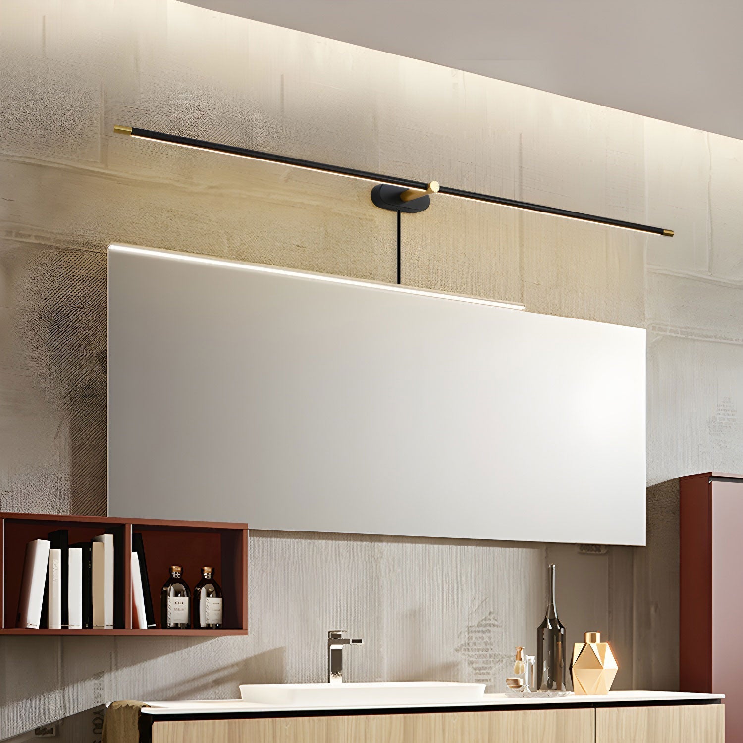 Minimalist Linear Plug-in Wall Lamp Vanity Light