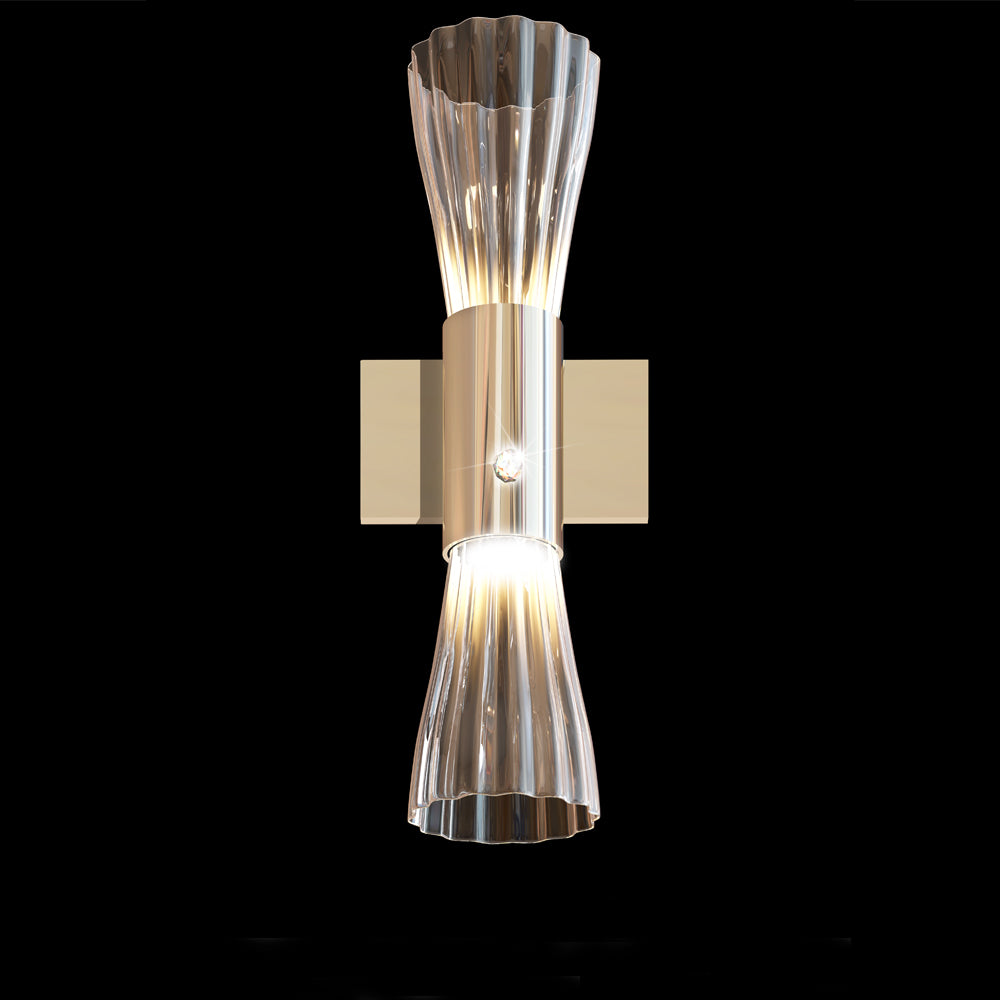 Modern Gold Leaf Murano Glass Wall Sconce