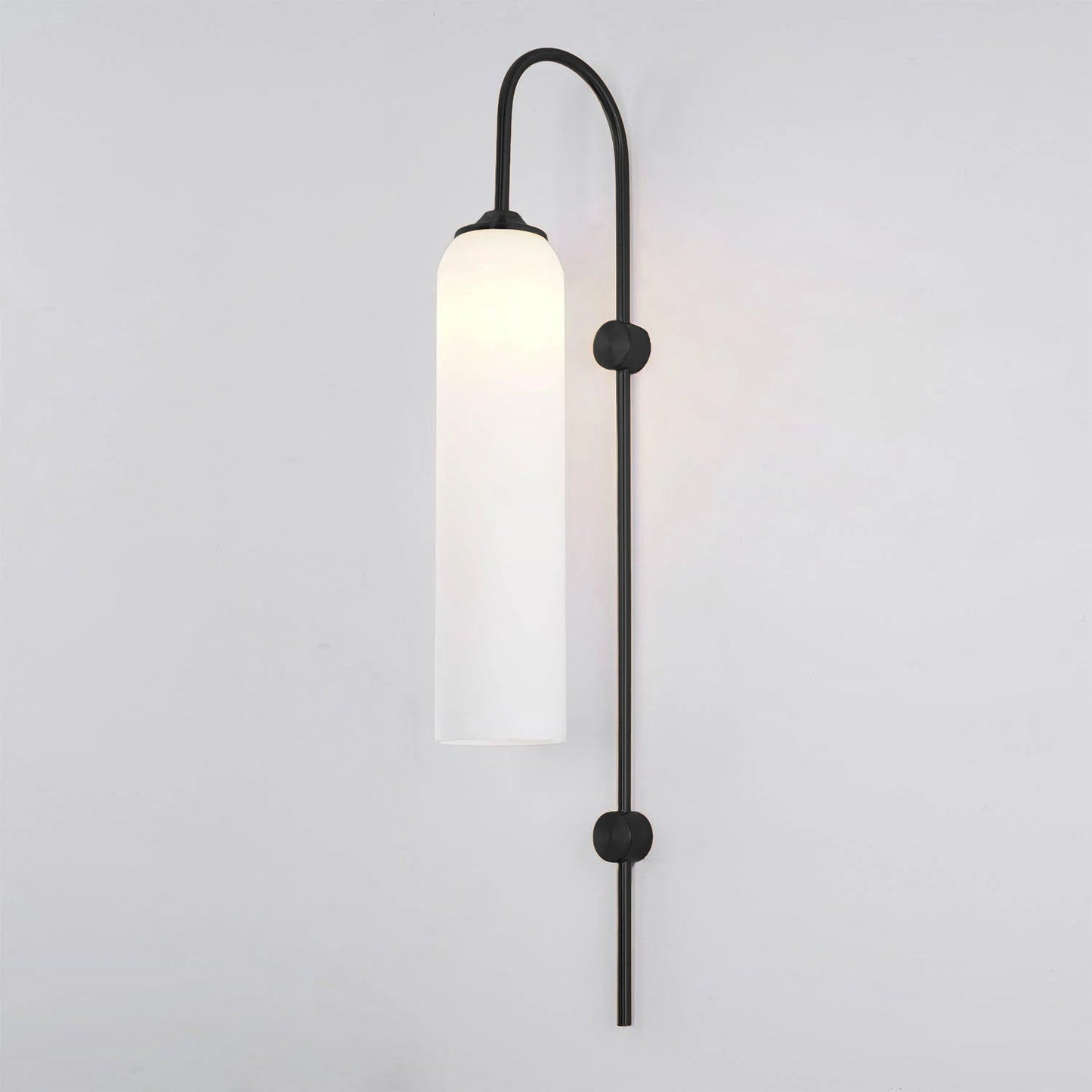 Contemporary Glass Wall Light - W 19cm x H 80cm Metal, Plug-In Wall Sconce, detail 57