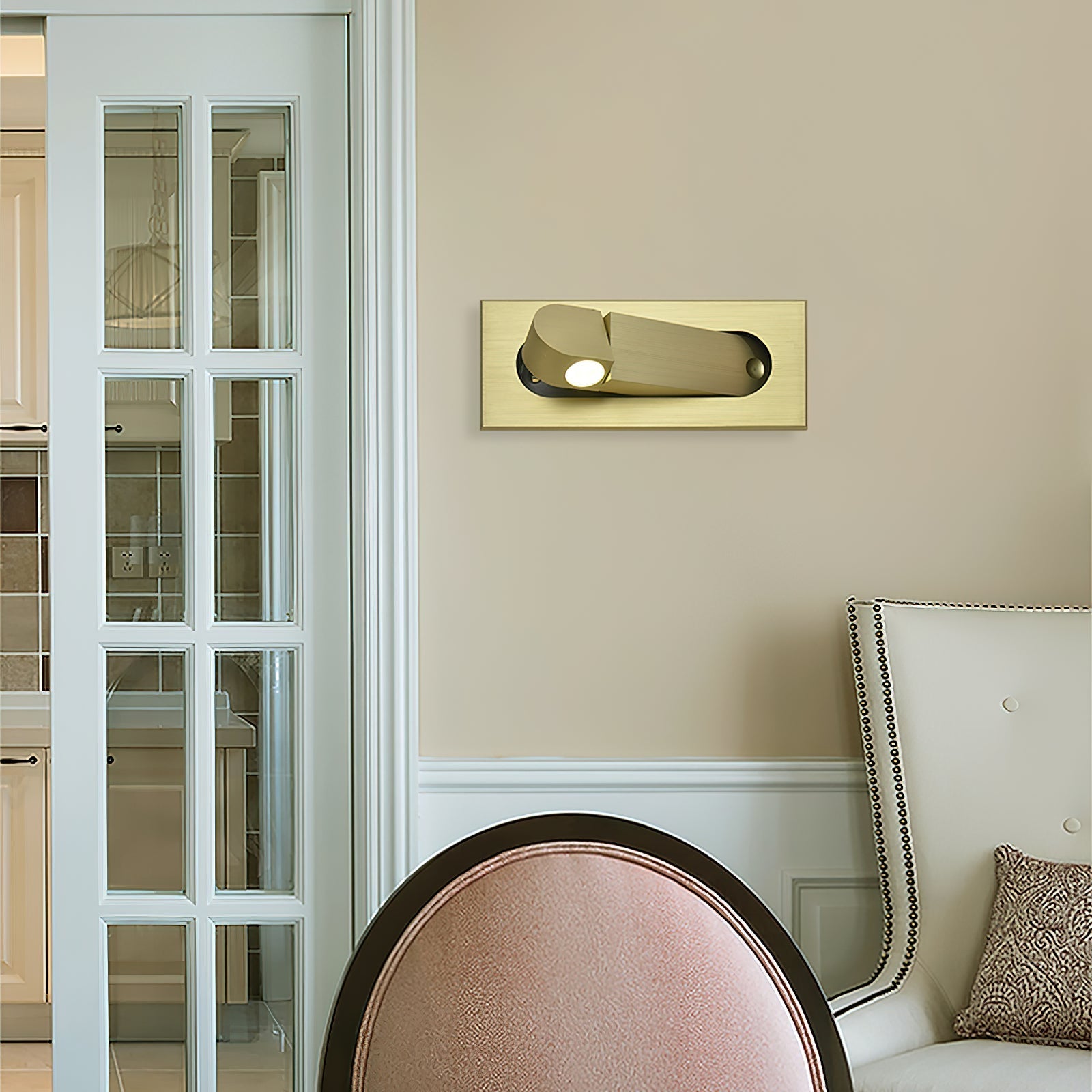 Contemporary LED Reading Light Bedside Reading Light, Hardwired Wall Sconce, detail 4
