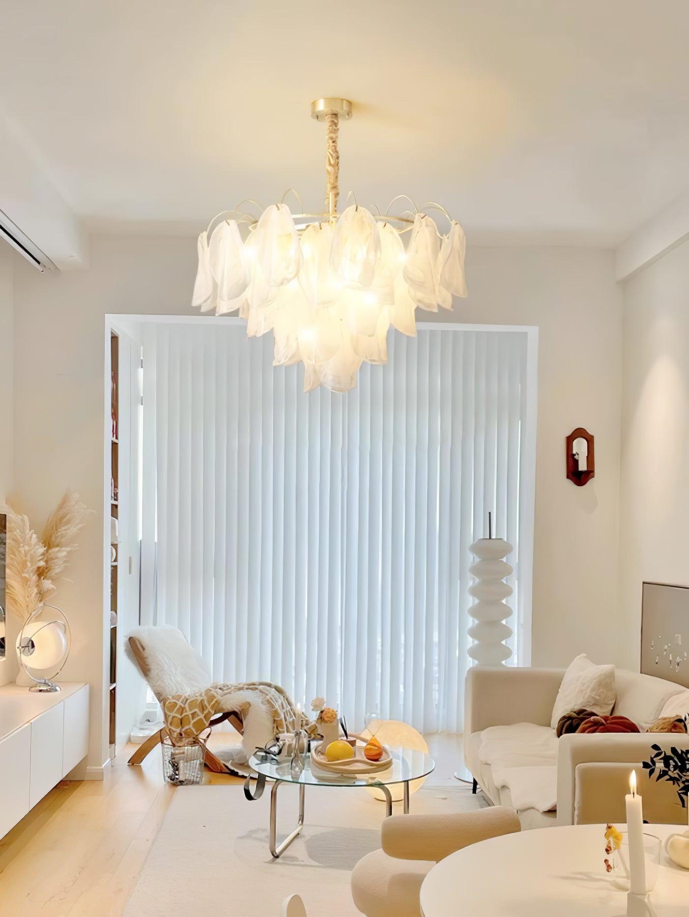 Multi Tier Cloud Glass Chandelier